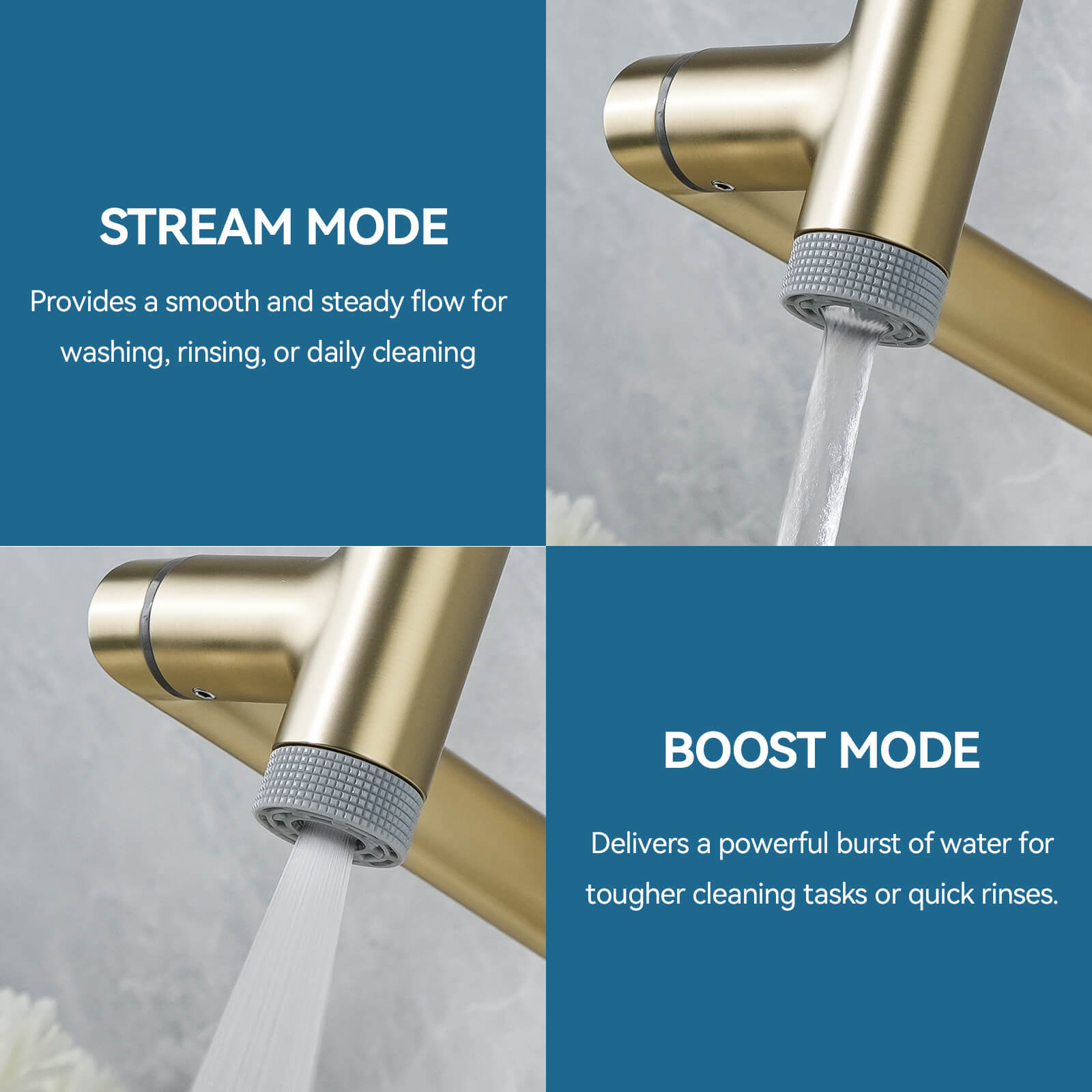 Lefton Single - Hand 1080° Rotating Bathroom Built - in Filter Faucet With Temperature Display - BPF01 - Bathroom Faucets - Lefton Home