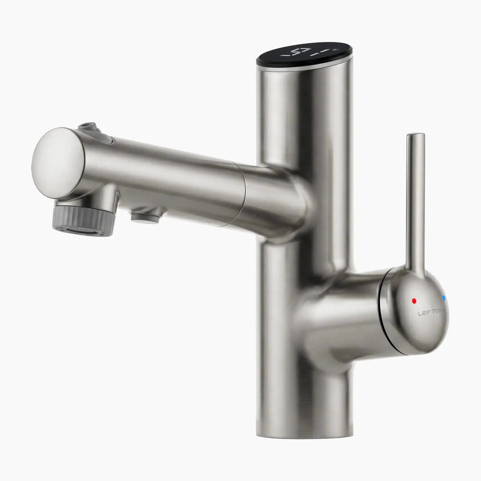 Lefton Single-Handle Bathroom Fountain Faucet With Temperature Display-BF2502 -Bathroom Faucets- Lefton Home