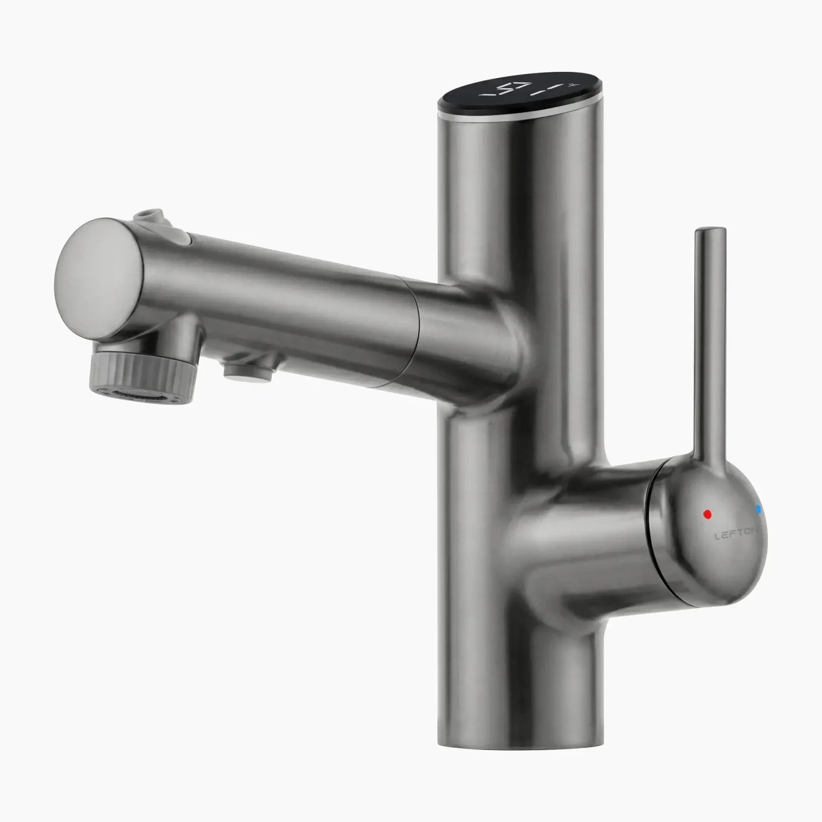 Lefton Single-Handle Bathroom Fountain Faucet With Temperature Display-BF2502 -Bathroom Faucets- Lefton Home