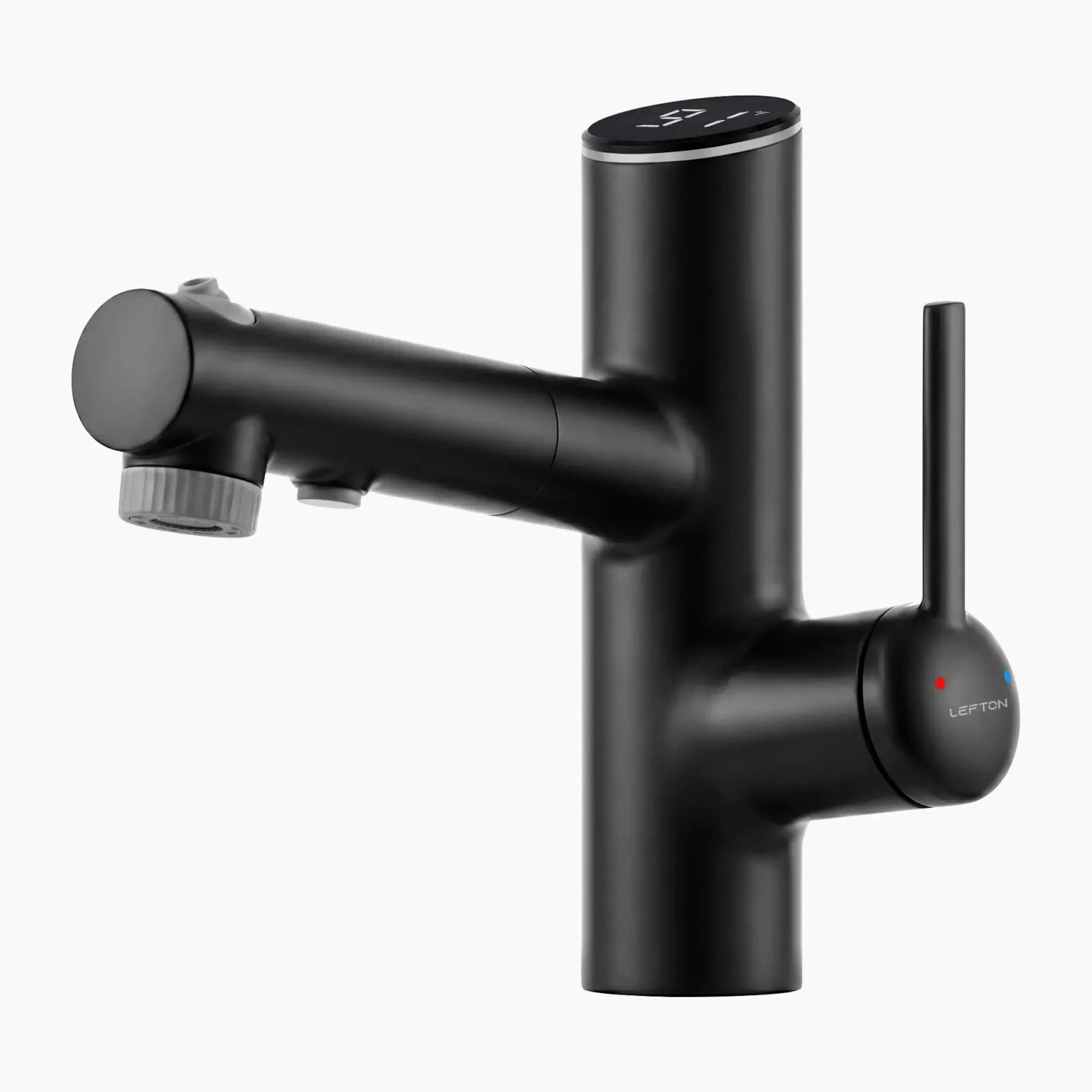 Lefton Single-Handle Bathroom Fountain Faucet With Temperature Display-BF2502 -Bathroom Faucets- Lefton Home