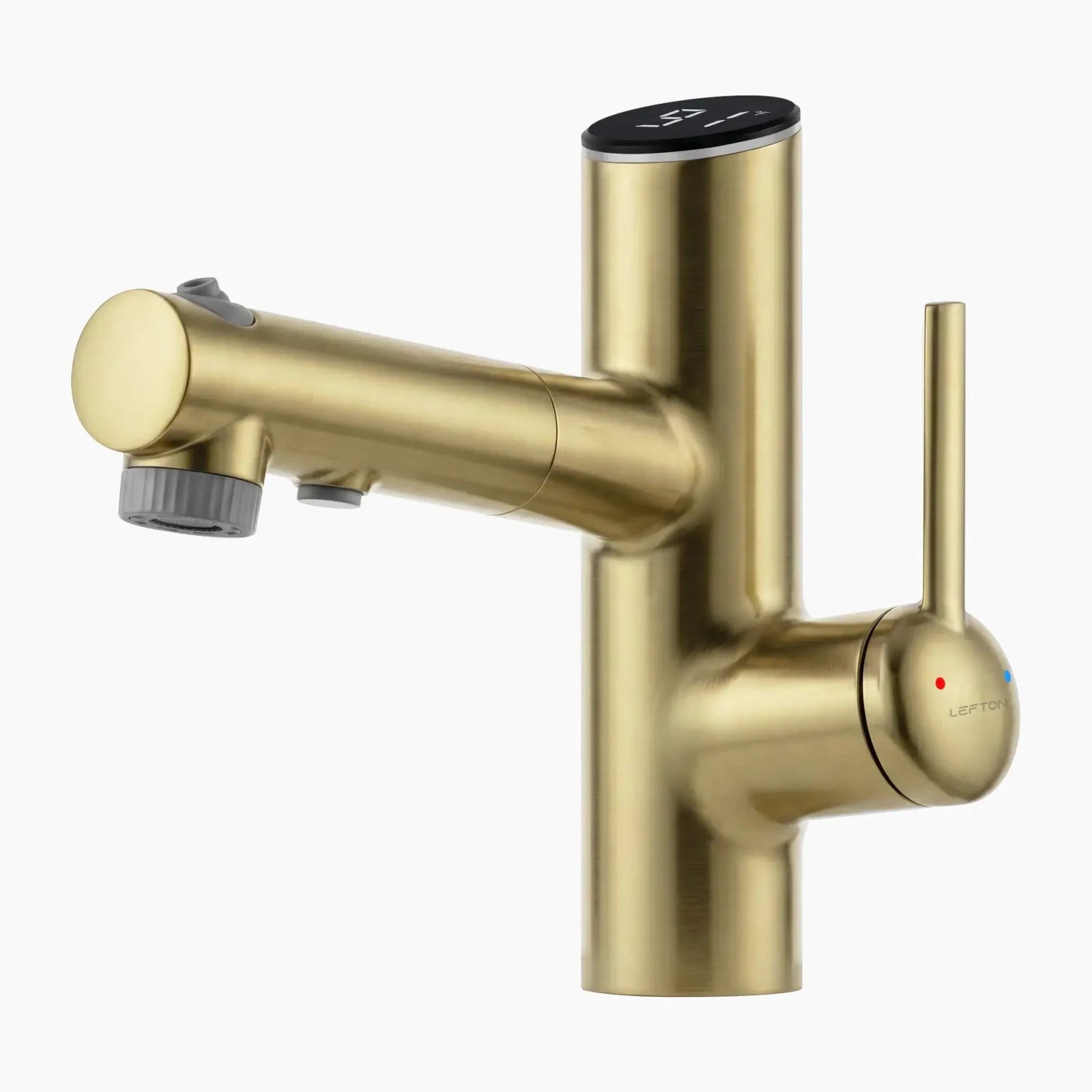 Lefton Single-Handle Bathroom Fountain Faucet With Temperature Display-BF2502 -Bathroom Faucets- Lefton Home