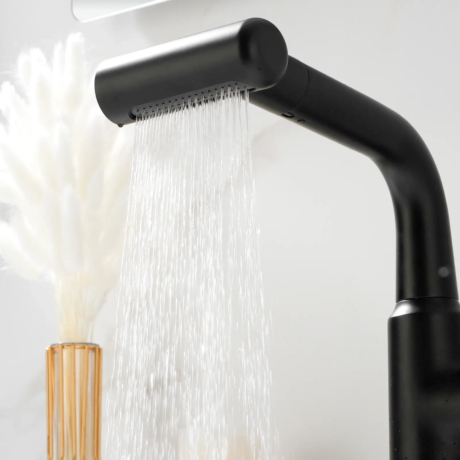 Lefton Single - Hole Waterfall & Pull - Out Liftable Bathroom Faucet - BF2209 - Bathroom Faucets - Lefton Home