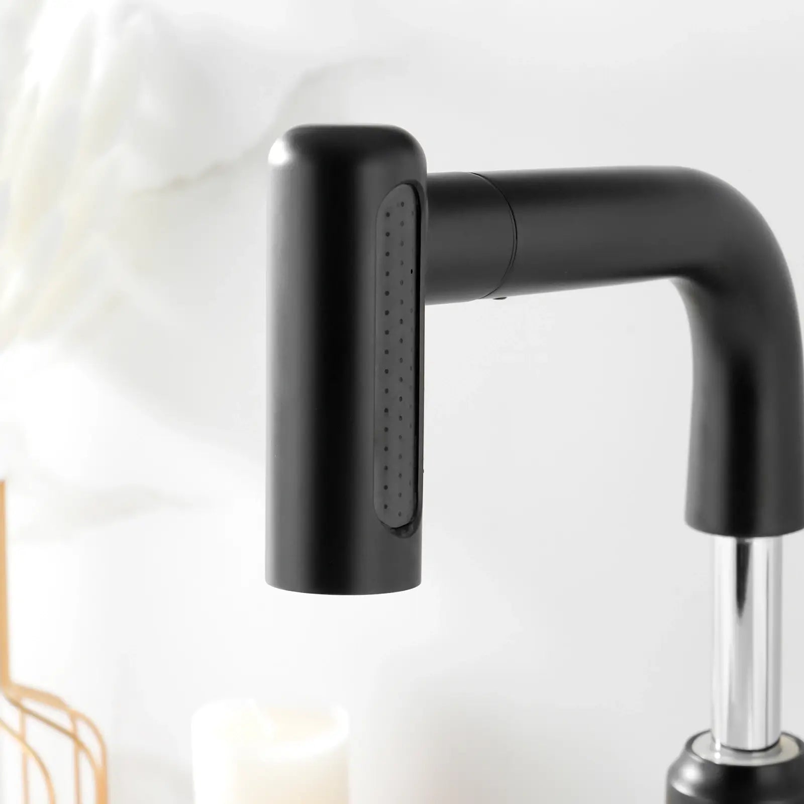 Lefton Single - Hole Waterfall & Pull - Out Liftable Bathroom Faucet - BF2209 - Bathroom Faucets - Lefton Home