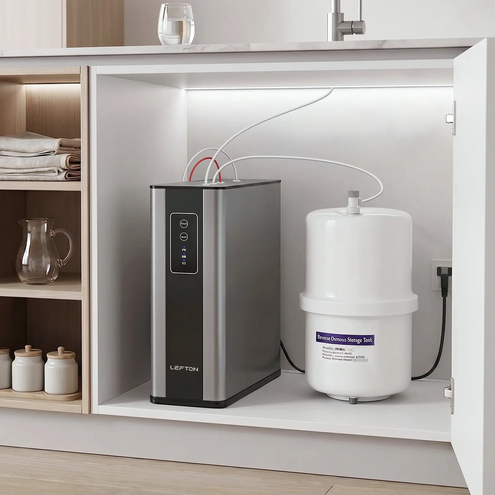 Lefton Smart 3 - Stage Undersink Reverse Osmosis Water Filtration System - WF02 - Water Filters - Lefton Home