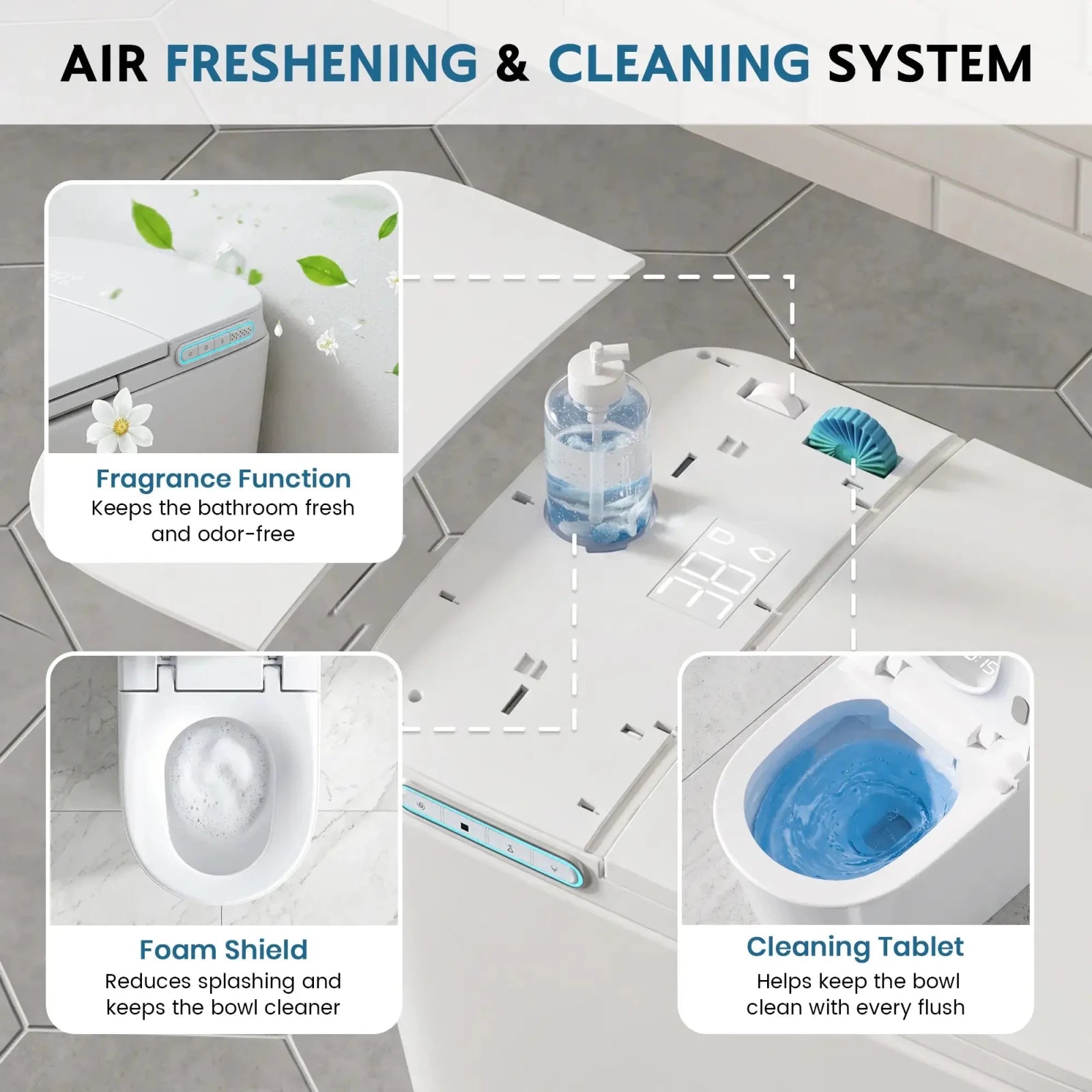 Lefton Smart Toilet Fragrance & Foam & Cleaner Refills -Smart Toilet Accessories- Lefton Home
