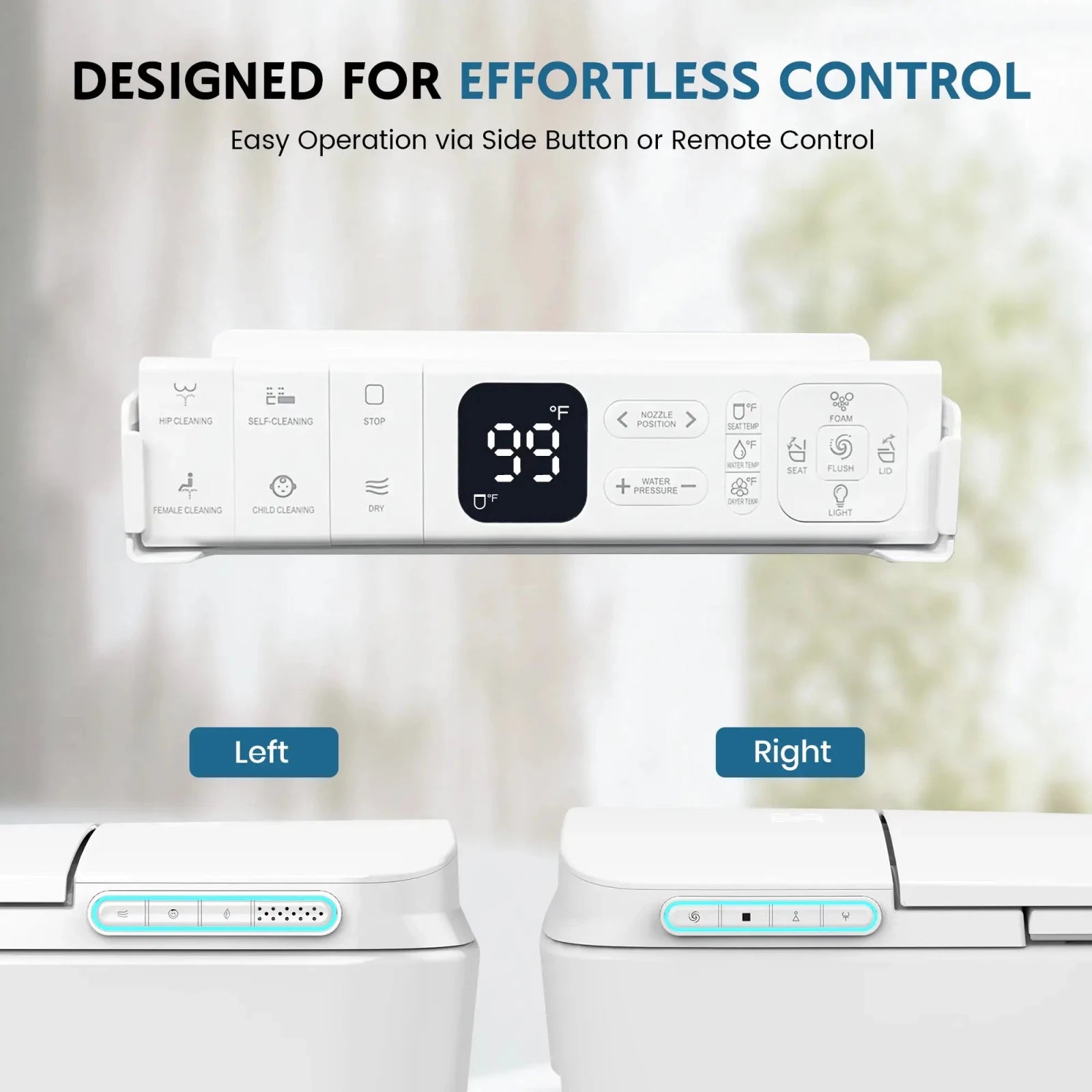 Lefton Smart Toilet with Bidet & Auto Flush Heated Seat and Warm Air Dryer-ST01 -Smart Toilet- Lefton Home