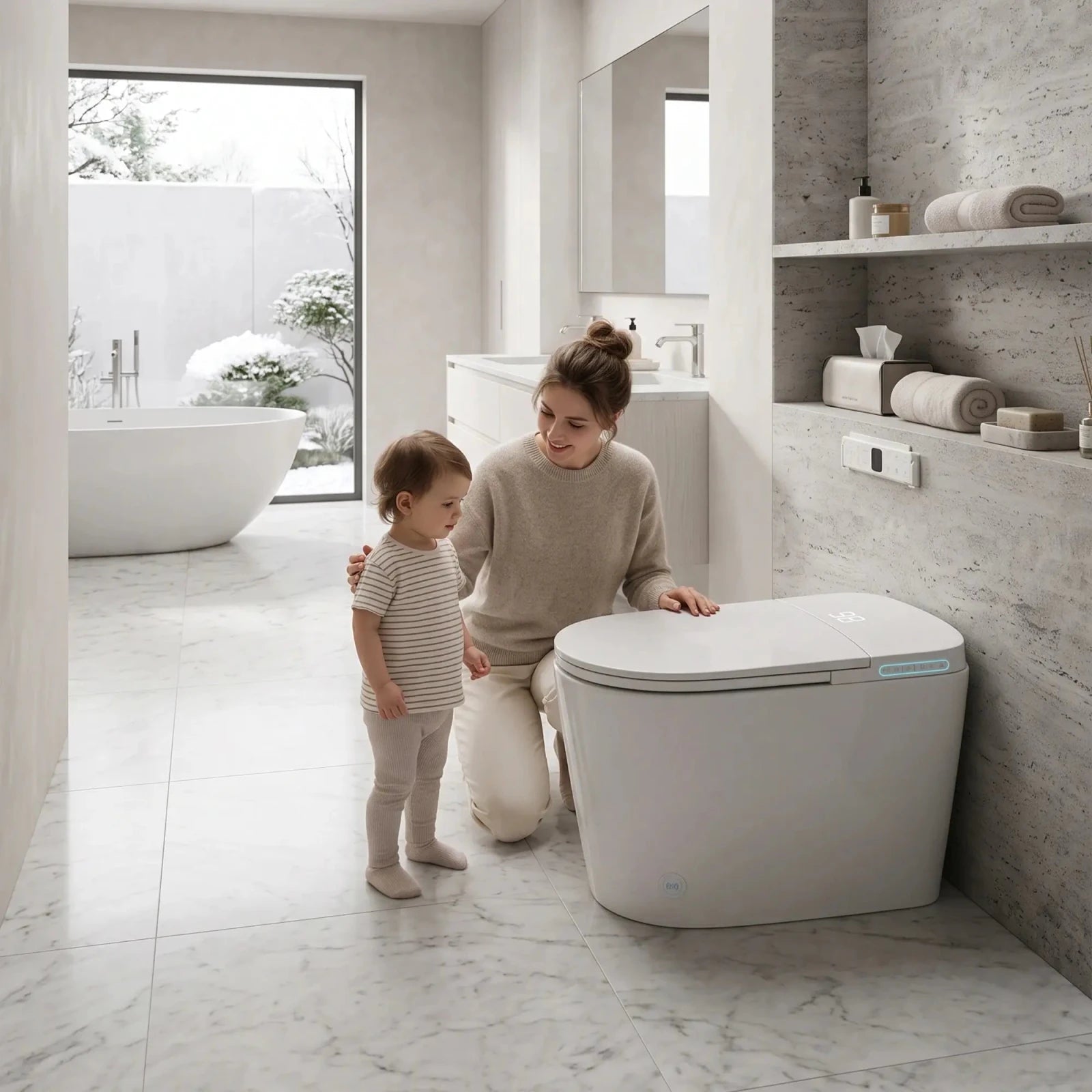 Lefton Smart Toilet with Bidet & Auto Flush Heated Seat and Warm Air Dryer-ST01 -Smart Toilet- Lefton Home