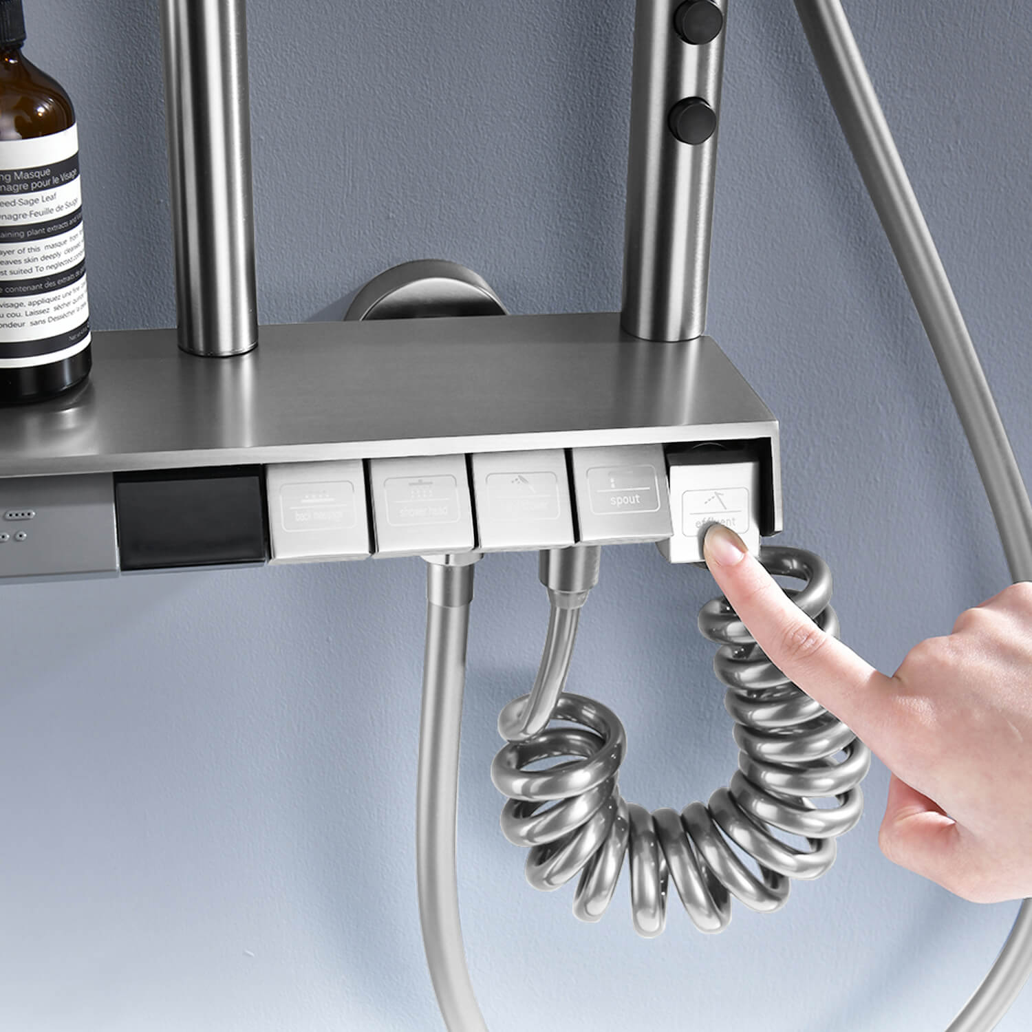 Lefton Thermostatic Shower System with 5 Water Modes and Temperature Display Screen - SST2206 - Shower Systems - Lefton Home