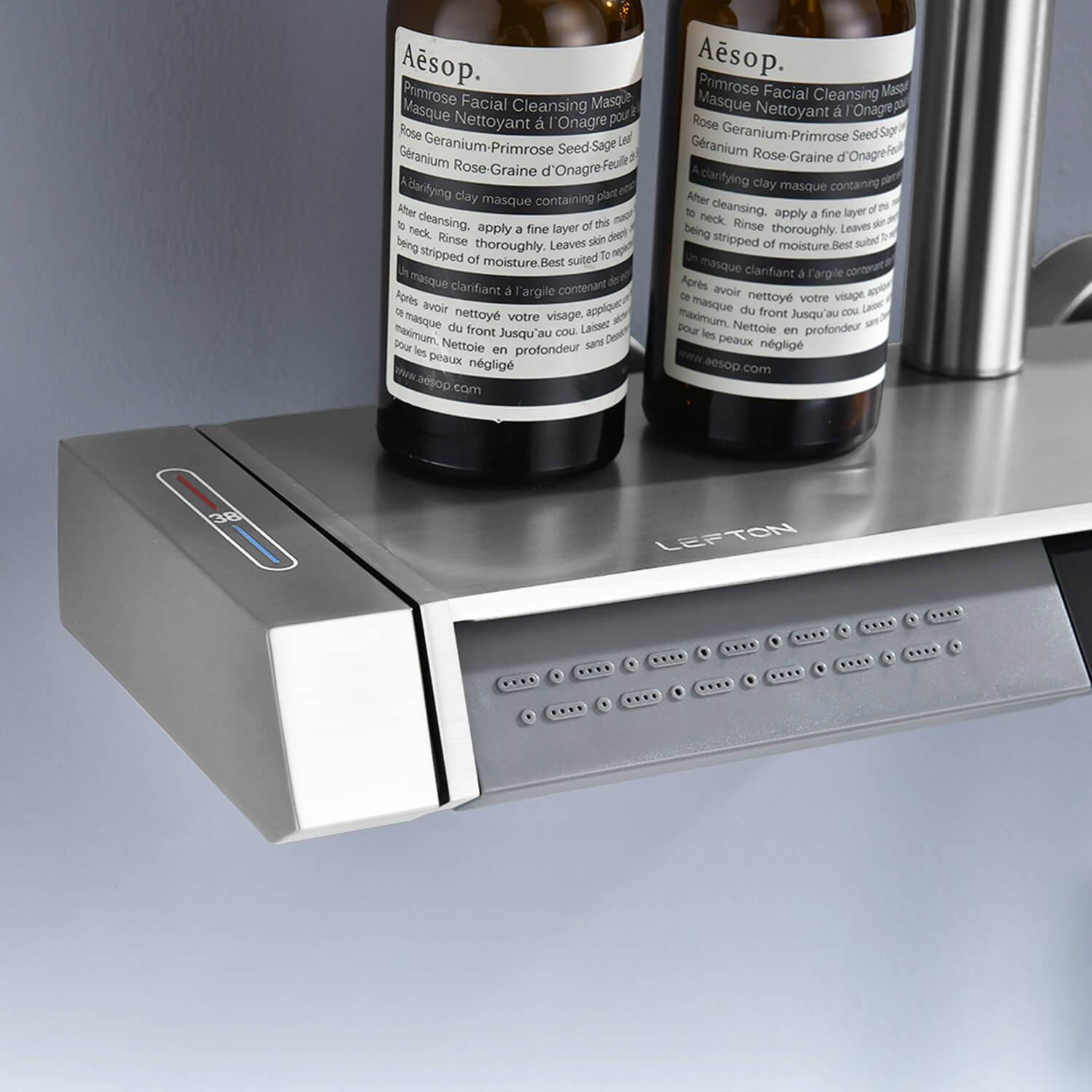 Lefton Thermostatic Shower System with 5 Water Modes and Temperature Display Screen - SST2206 - Shower Systems - Lefton Home