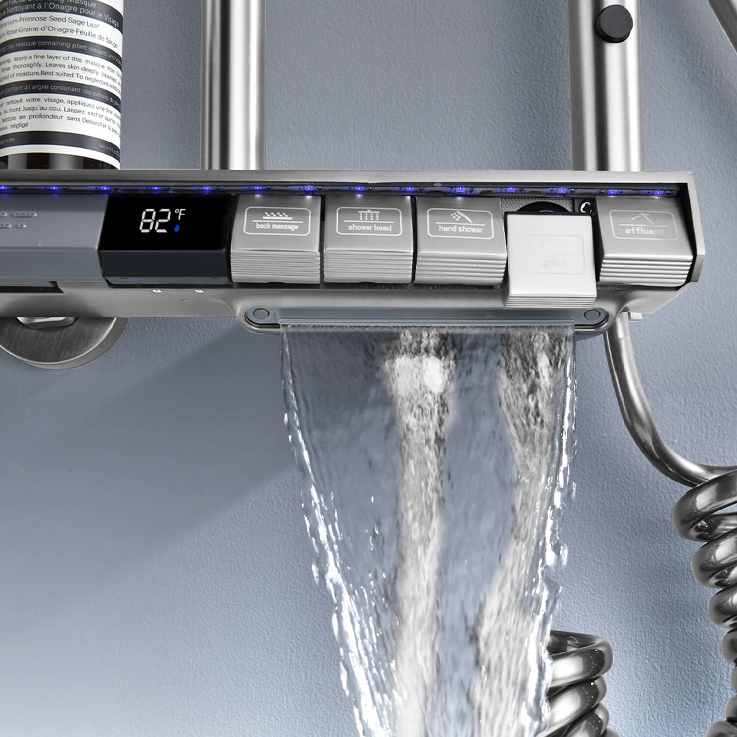 Lefton Thermostatic Shower System with 5 Water Modes and Temperature Display Screen - SST2206 - Shower Systems - Lefton Home