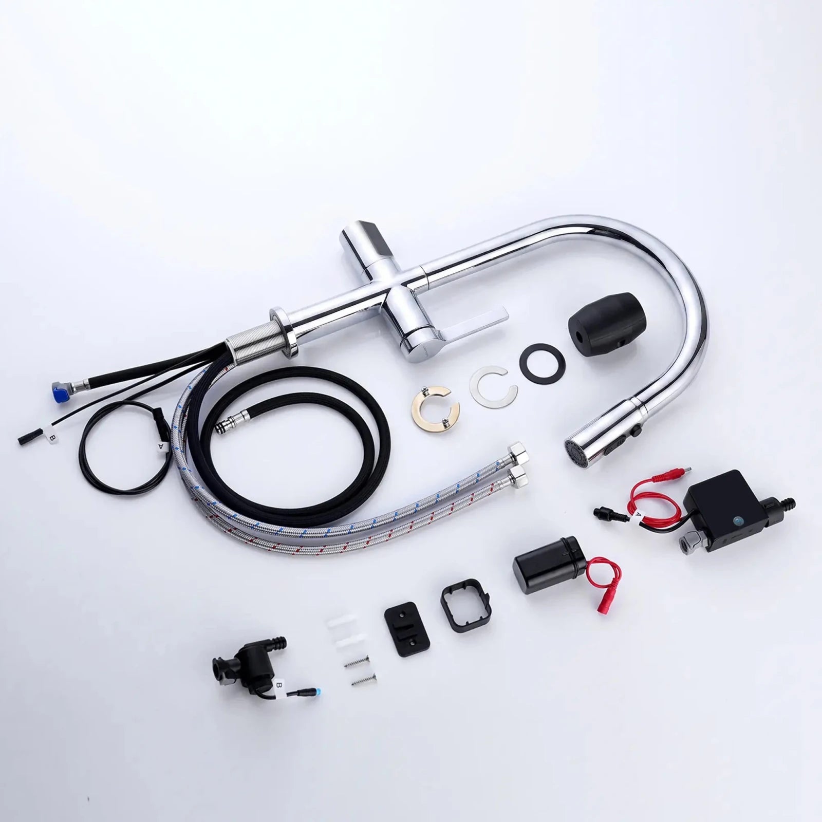 Lefton Touchless Sensor Kitchen Faucet with Temperature Display-KF2206 -Kitchen Faucets- Lefton Home