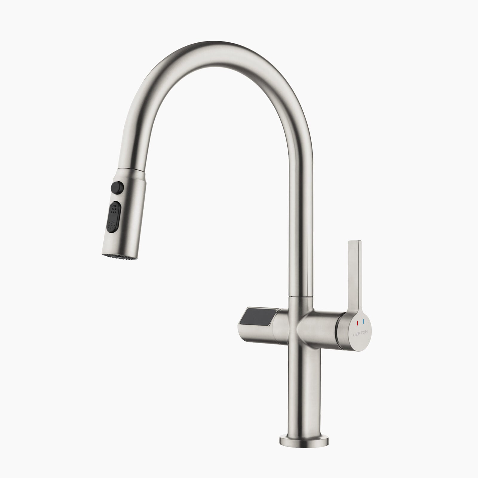 Lefton Touchless Sensor & Pull - Down Kitchen Faucet with Temperature Display - KF2206 - Kitchen Faucets - Lefton Home