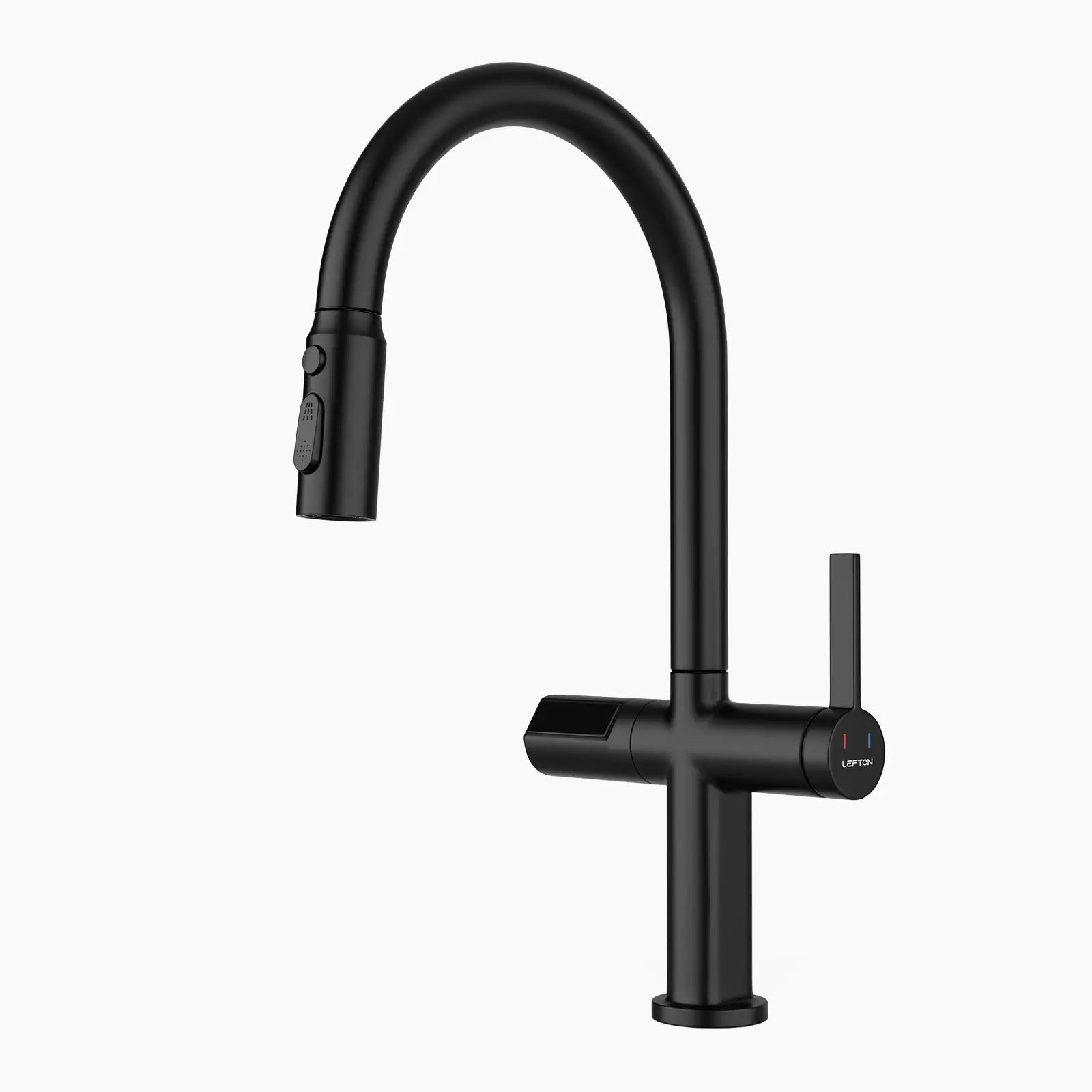 Lefton Touchless Sensor & Pull - Down Kitchen Faucet with Temperature Display - KF2206 - Kitchen Faucets - Lefton Home
