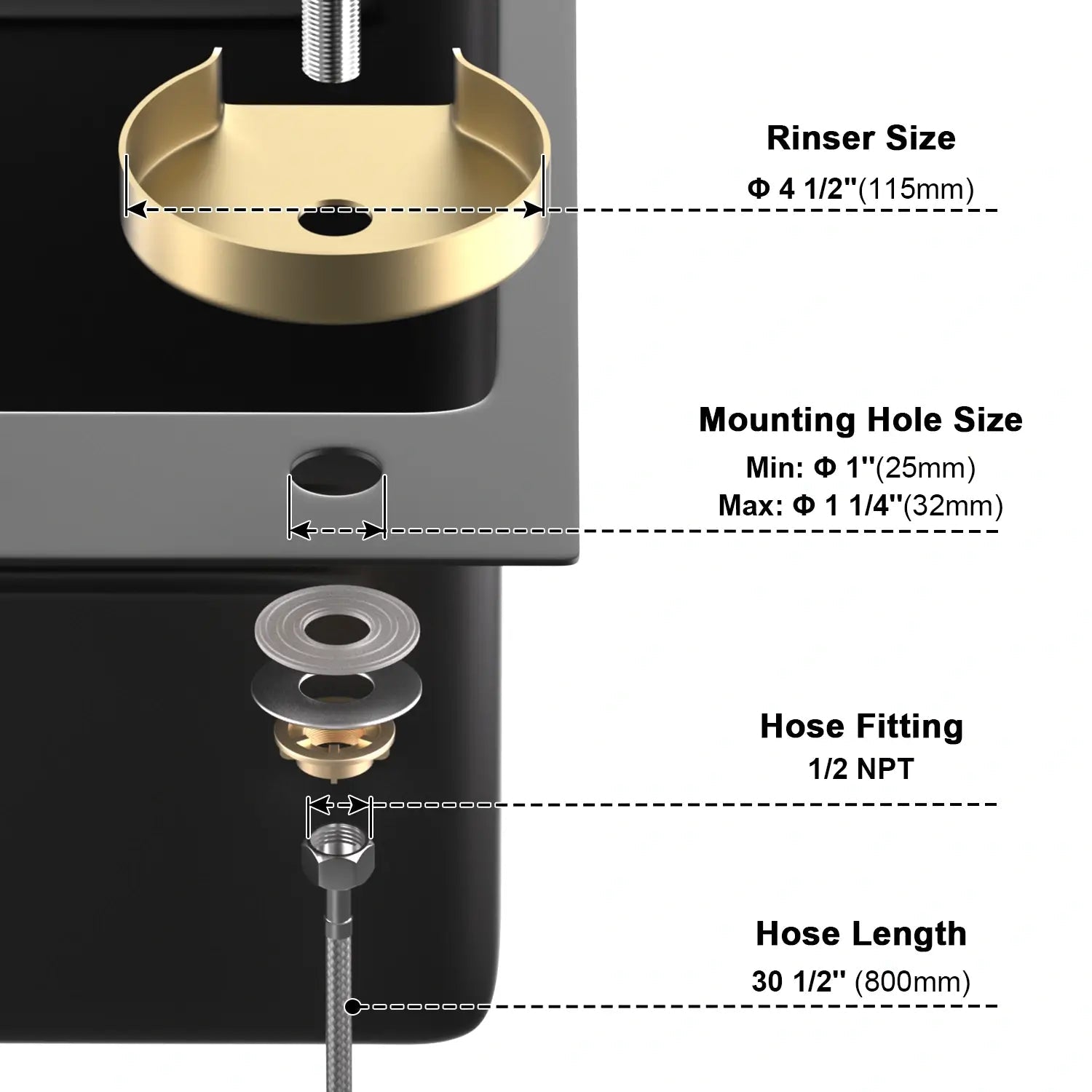 Lefton Touchless Sensor & Pull - Down Kitchen Faucet with Temperature Display - KF2206 with Countertop Glass Rinser - KFR2202 - Kitchen Faucets & Glass Rinser - Lefton Home