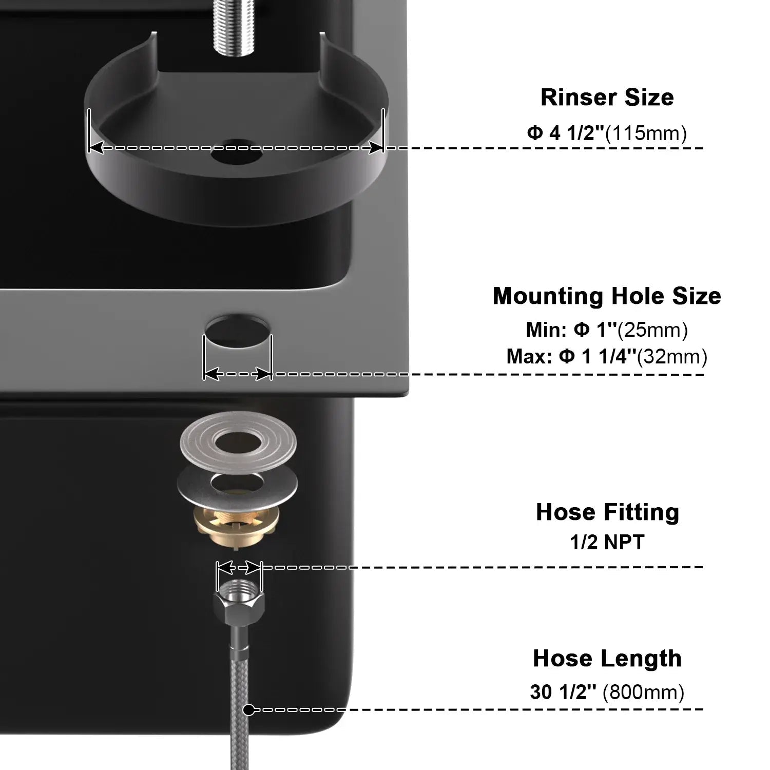 Lefton Touchless Waterfall Kitchen Faucet - KF2209 - PRO with Countertop Glass Rinser - KFR2202 - Kitchen Faucets - Lefton Home