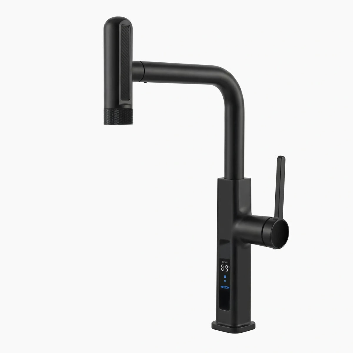 Lefton Touchless Waterfall & Pull - Out Kitchen Faucet with Temperature Display & 6 - Mode Spray - KF2209 - PRO - Kitchen Faucets - Lefton Home