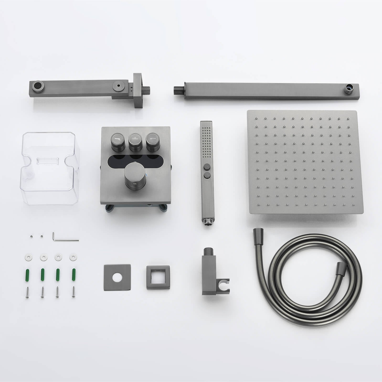 Recertified-Lefton Concealed Rainfall Thermostatic Shower System with Handheld & Tub Spout-SSWM2502 -Shower Systems- Lefton Home