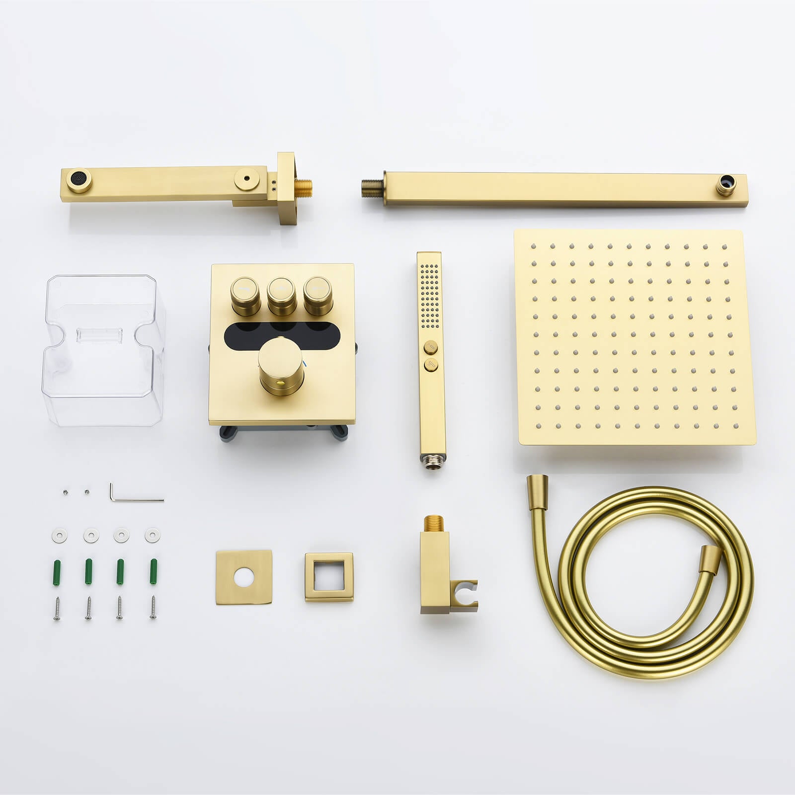Recertified-Lefton Concealed Rainfall Thermostatic Shower System with Handheld & Tub Spout-SSWM2502 -Shower Systems- Lefton Home