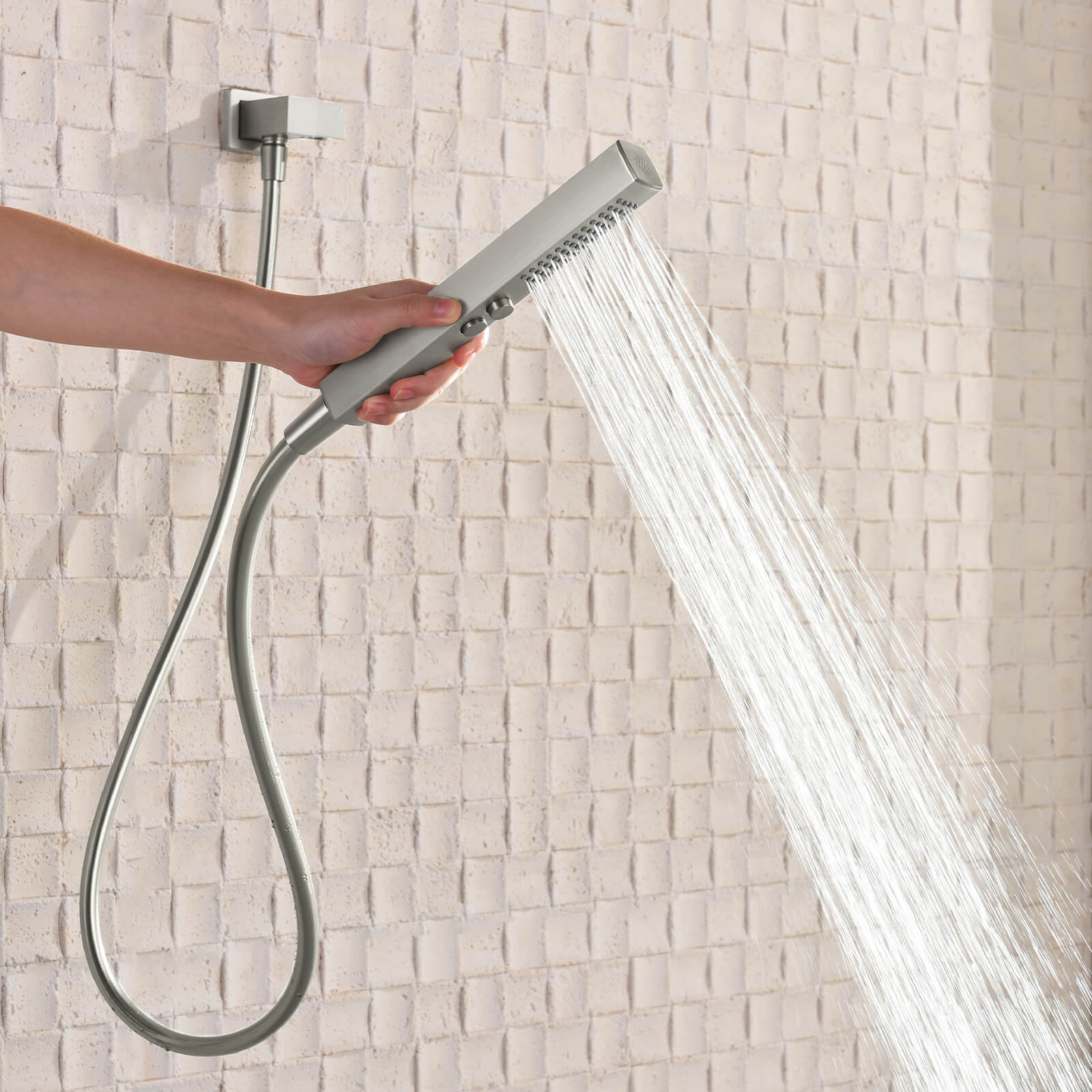 Recertified-Lefton Concealed Rainfall Thermostatic Shower System with Handheld & Tub Spout-SSWM2502 -Shower Systems- Lefton Home