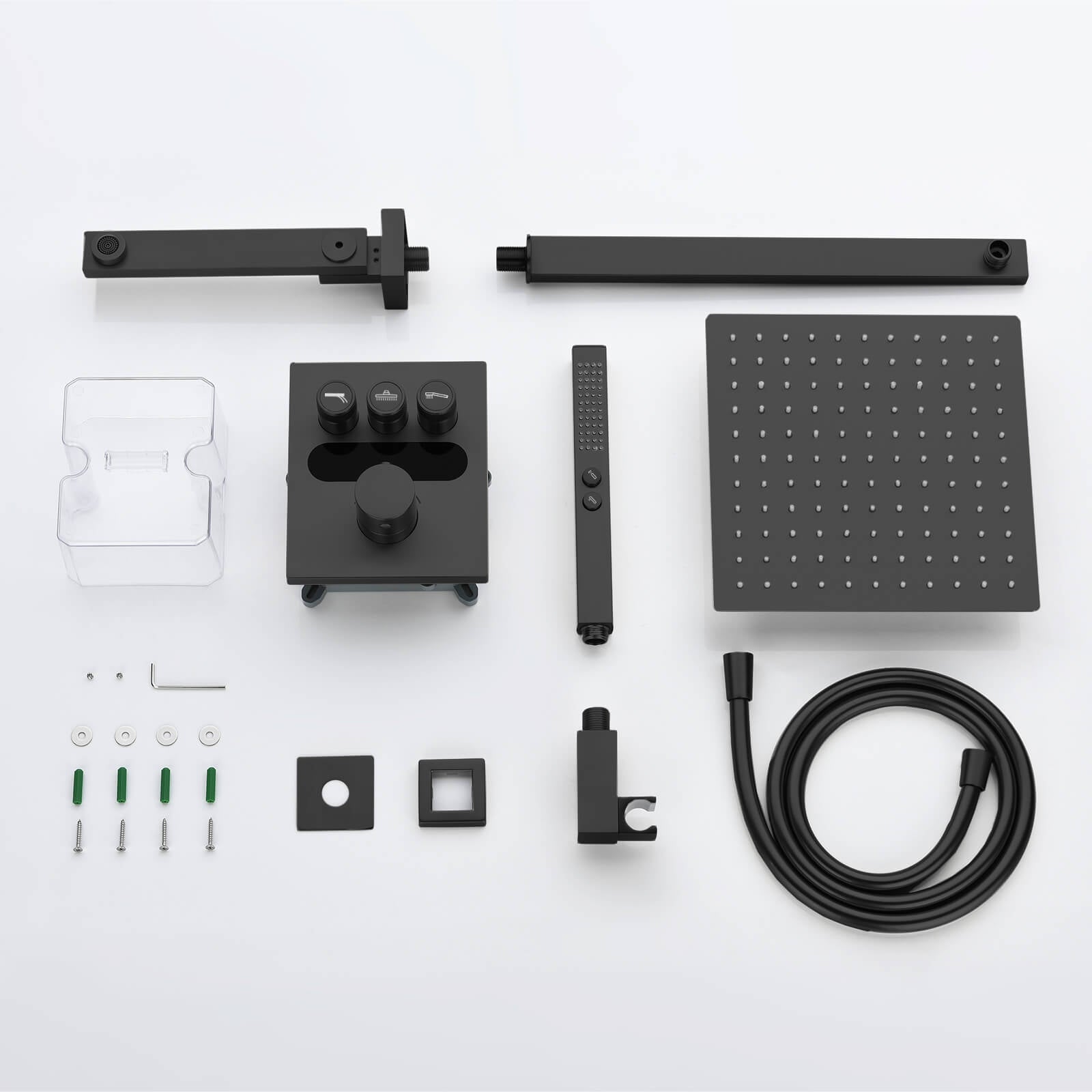 Recertified-Lefton Concealed Rainfall Thermostatic Shower System with Handheld & Tub Spout-SSWM2502 -Shower Systems- Lefton Home