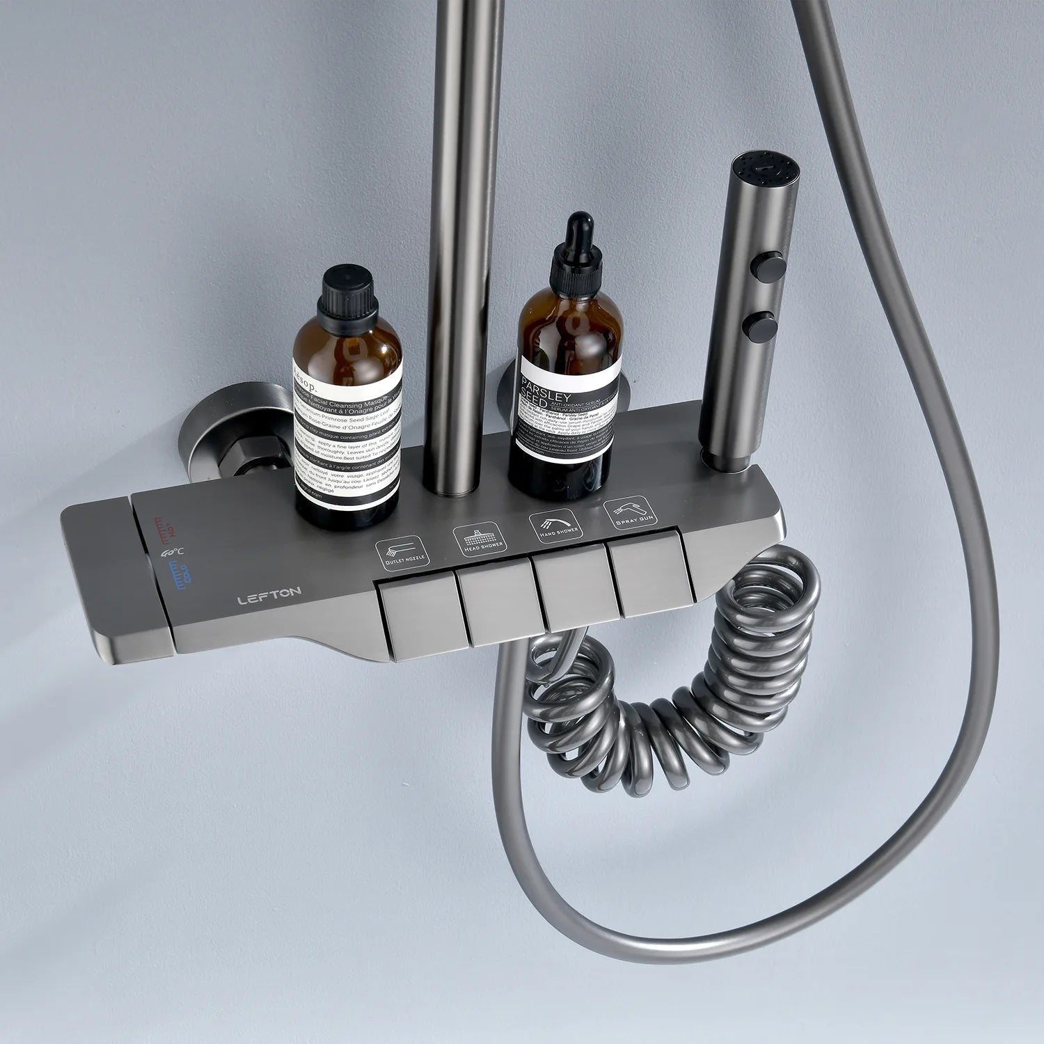 Recertified-Lefton Thermostatic Shower System with 4 Water Outlet Modes-SS2201-EU -Shower Systems- Lefton Home