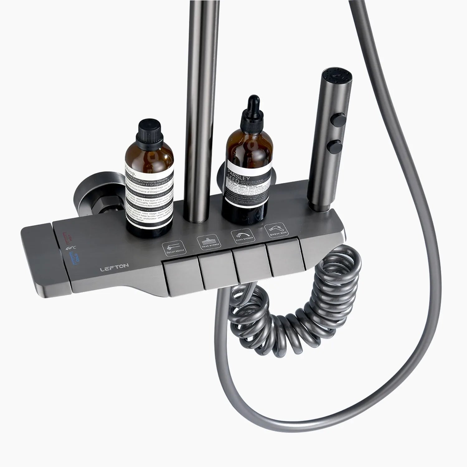 Recertified-Lefton Thermostatic Shower System with 4 Water Outlet Modes-SS2201-EU -Shower Systems- Lefton Home