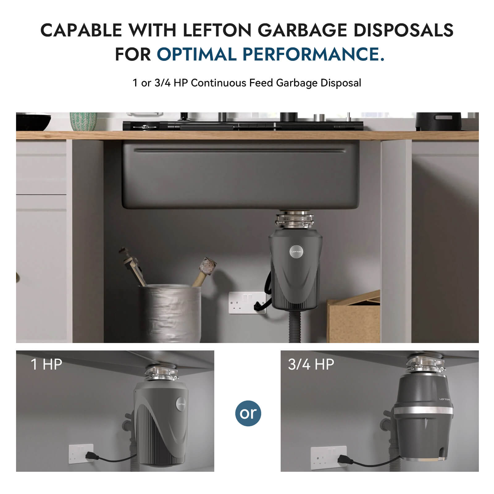 Recertified - Waterfall Workstation Kitchen Sink Set Digital Temperature Display & LED Lighting - KS2205 - AU - Kitchen Sinks - Lefton Home