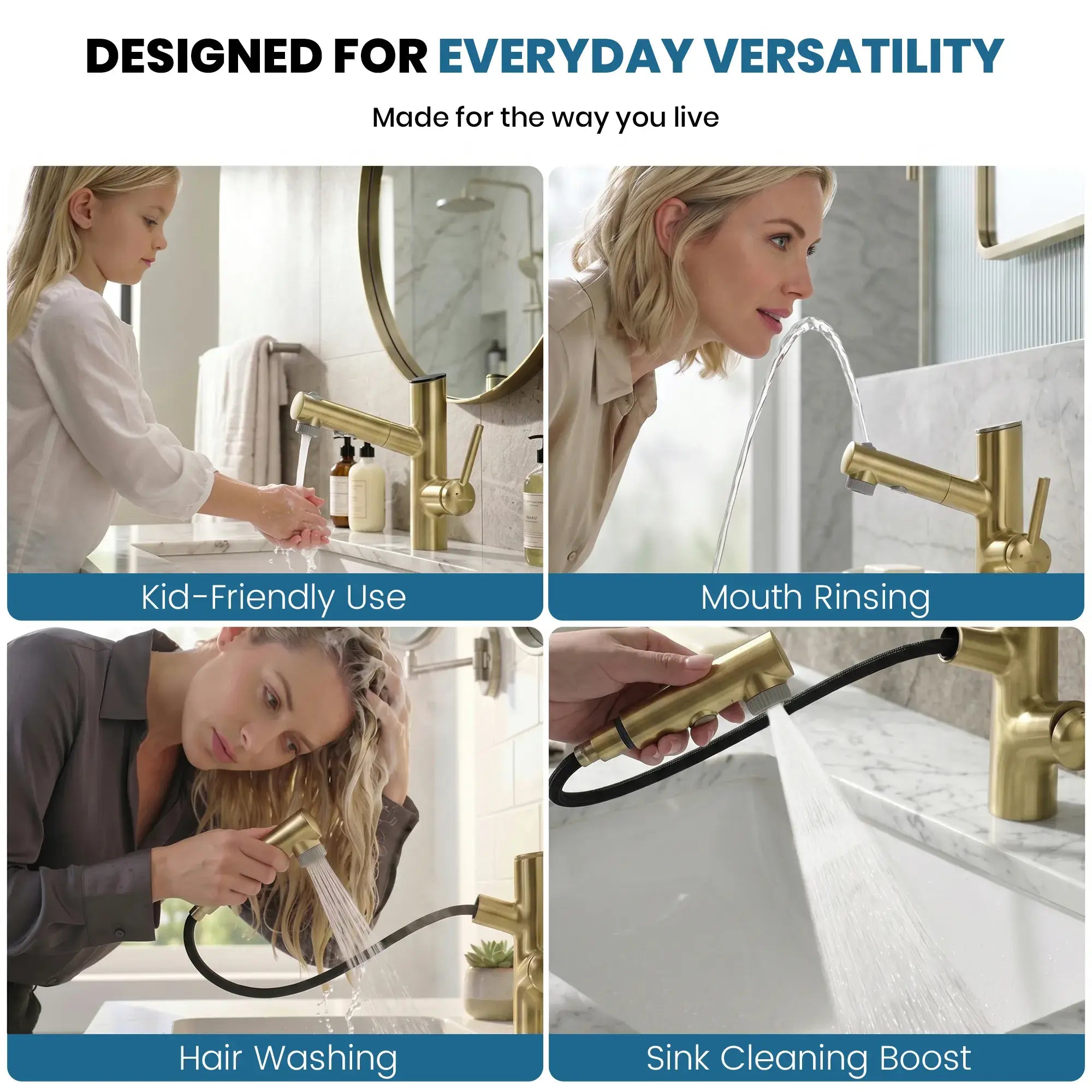 Lefton-Single-Handle Bathroom Fountain Faucet With Temperature Display-Bathroom Faucet-Lefton Home