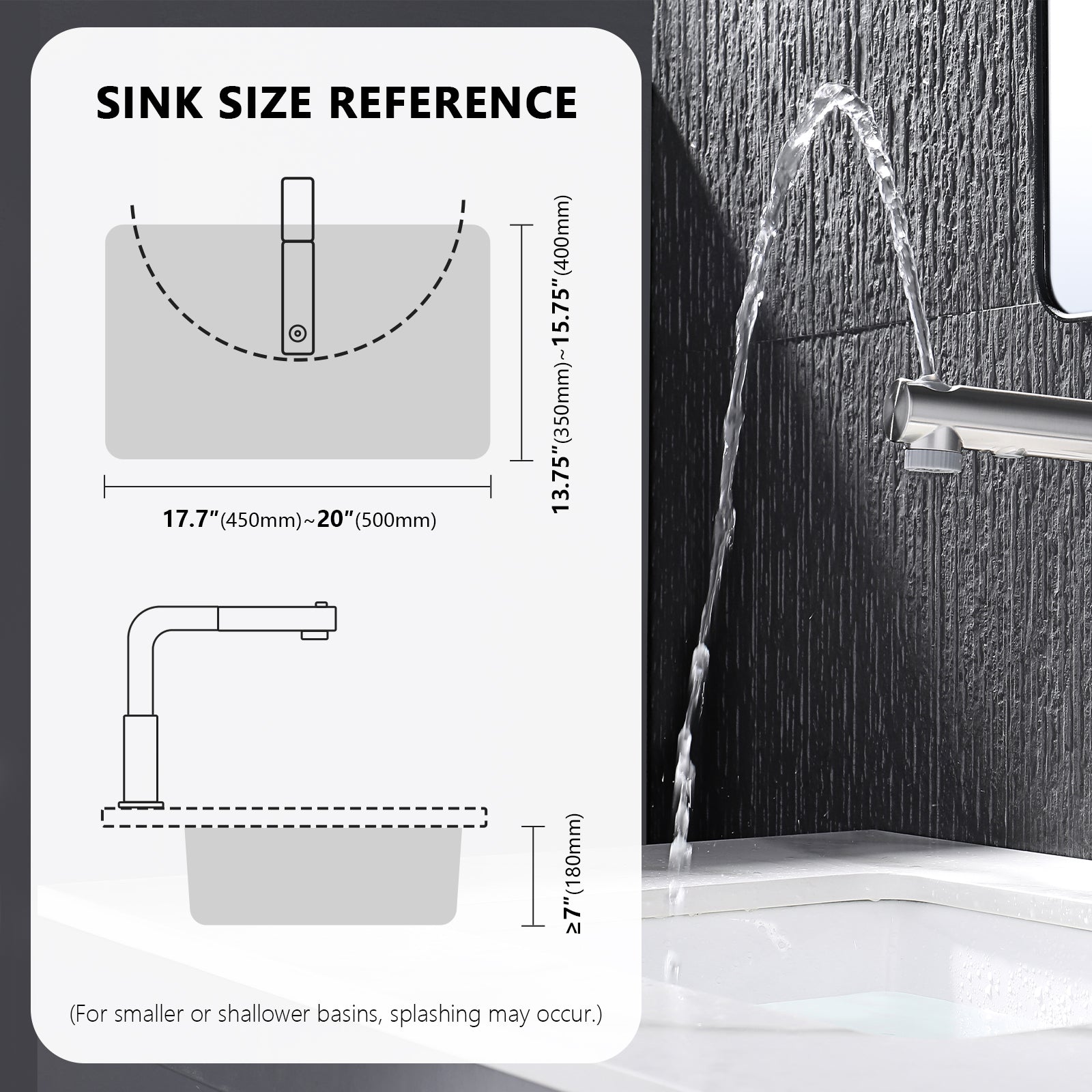 Lefton Single - Hole Liftable Pull - Out Bathroom Faucet With Temperature Display - BF2501 - Bathroom Faucets - Lefton Home