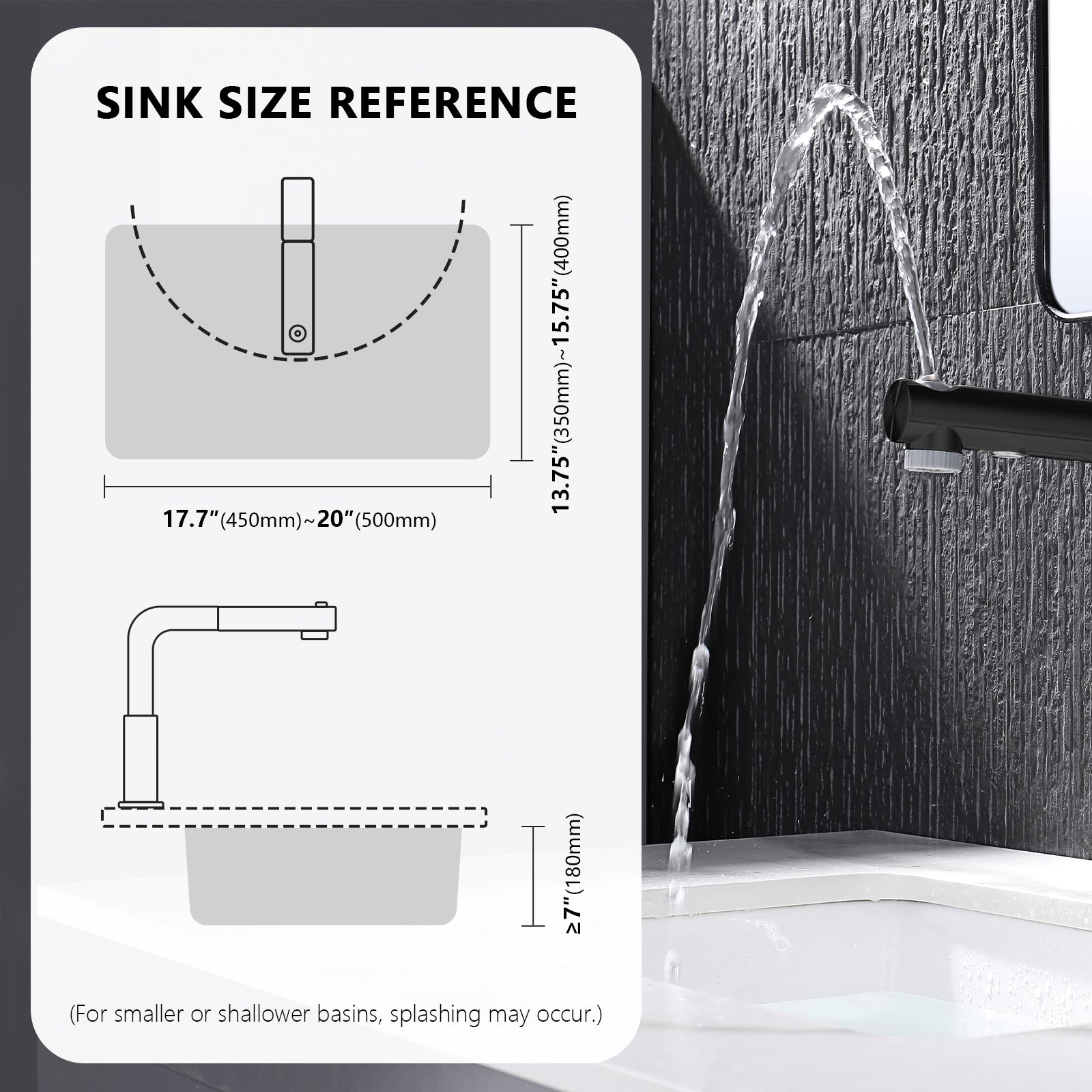 Lefton Single - Hole Liftable Pull - Out Bathroom Faucet With Temperature Display - BF2501 - Bathroom Faucets - Lefton Home