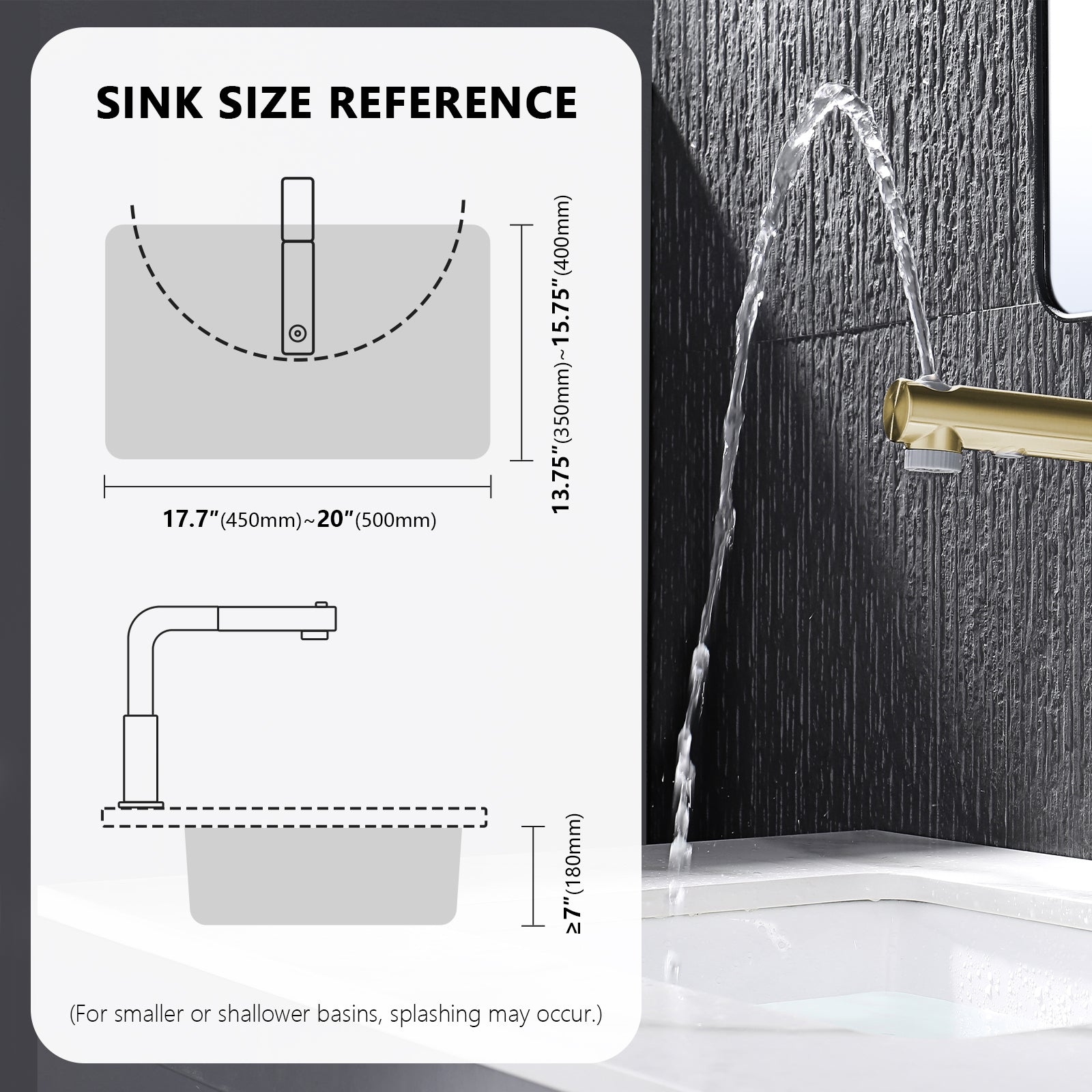 Lefton Single - Hole Liftable Pull - Out Bathroom Faucet With Temperature Display - BF2501 - Bathroom Faucets - Lefton Home