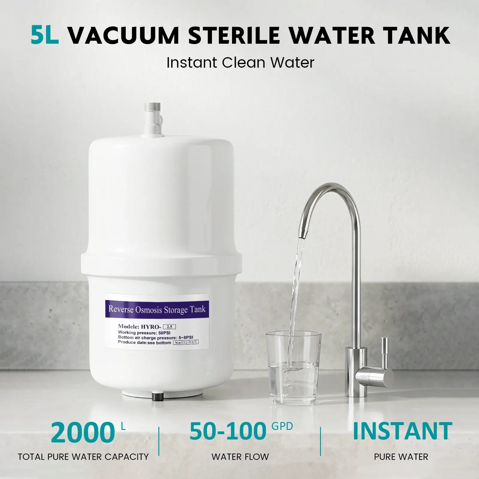lefton smart 3 stage undersink reverse osmosis water filtration system-wf02-Lefton Home