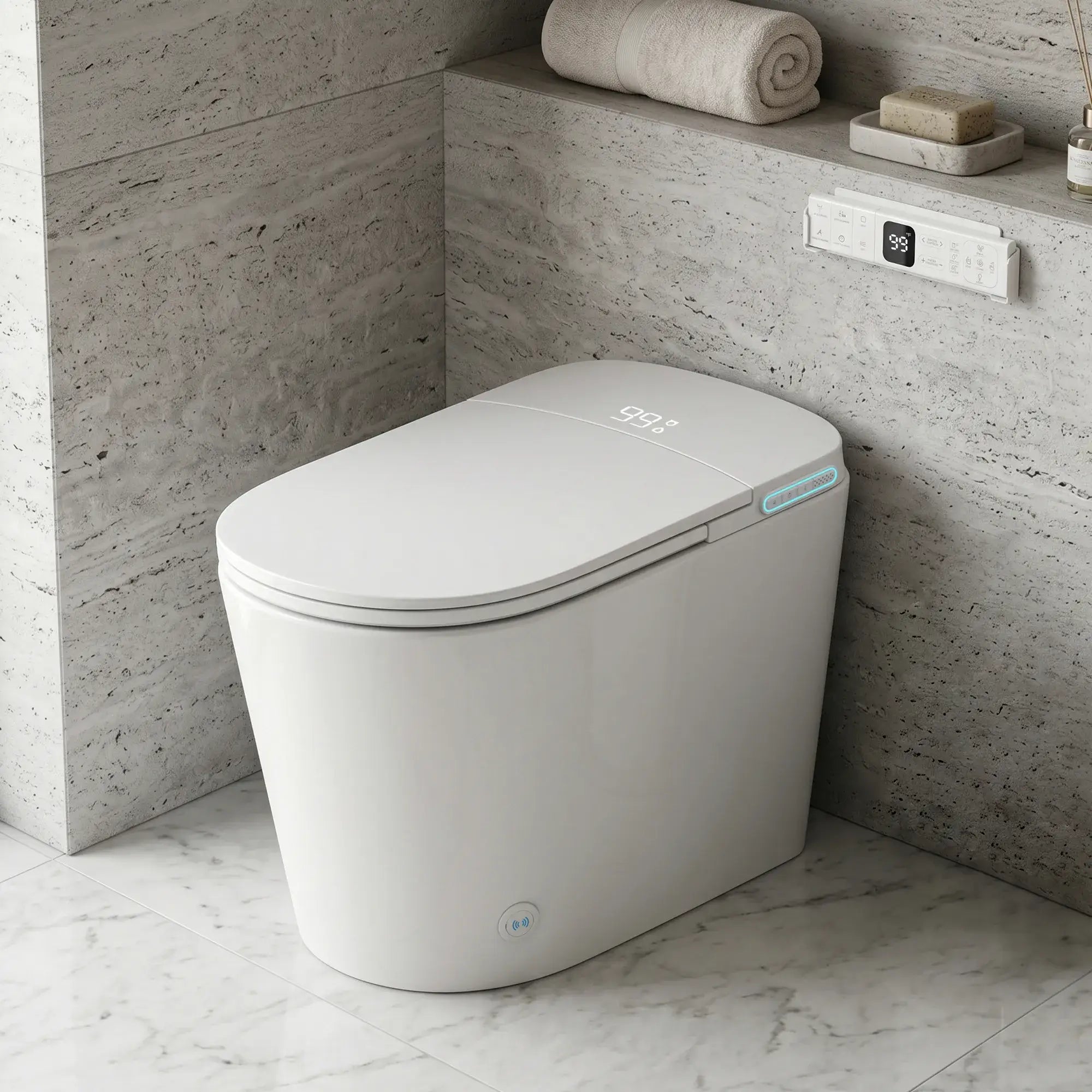 Lefton Smart Bidet Toilet with Auto Flush Heated Seat and Warm Air Dryer-ST01-Smart Toilet-Lefton Home
