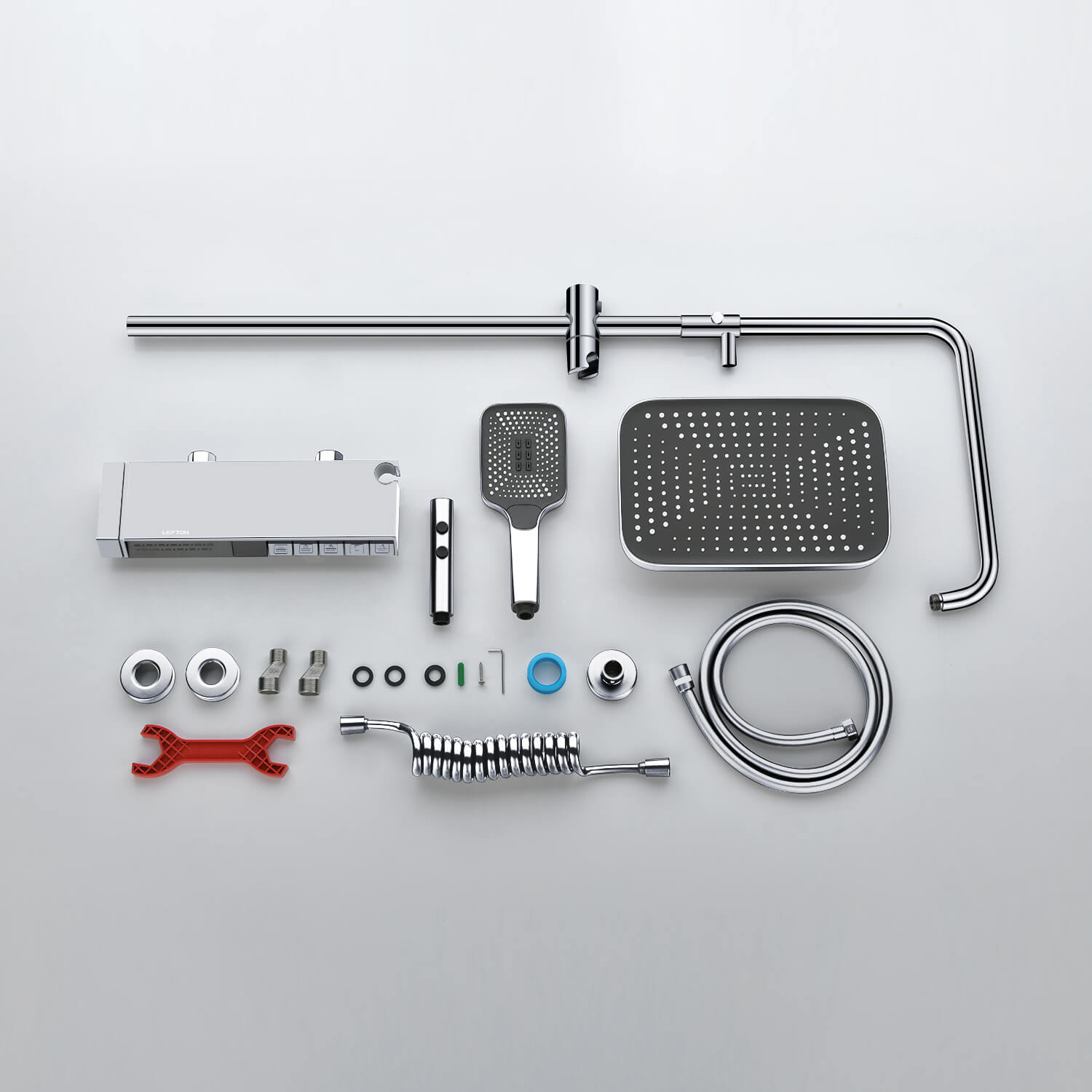 Lefton Thermostatic Shower System with 5 Water Modes and Temperature Display Screen - SST2206 - Shower Systems - Lefton Home