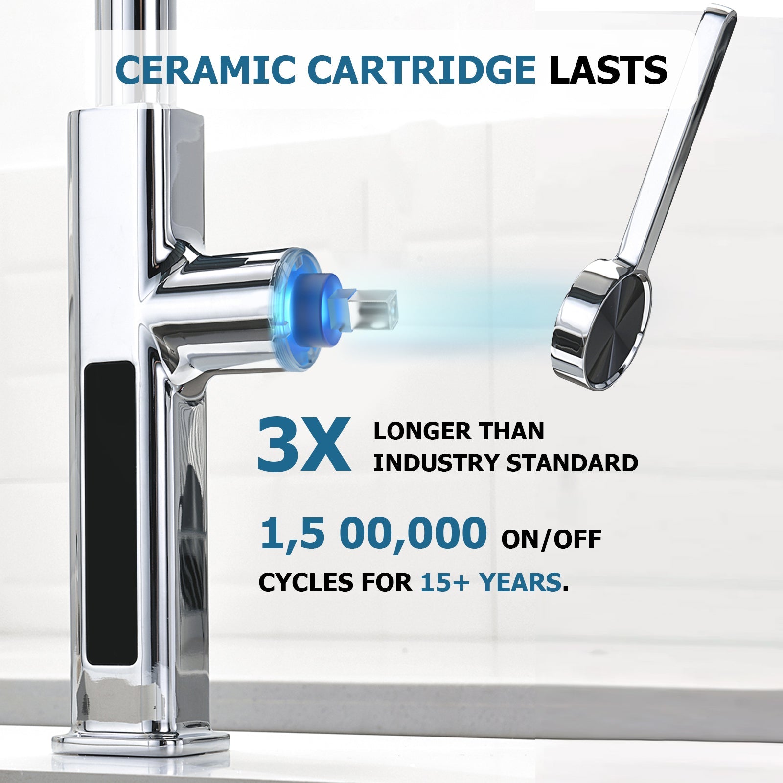 Lefton Waterfall & Pull - Out Kitchen Faucet with Temperature Display - KF2209 - Kitchen Faucets - Lefton Home