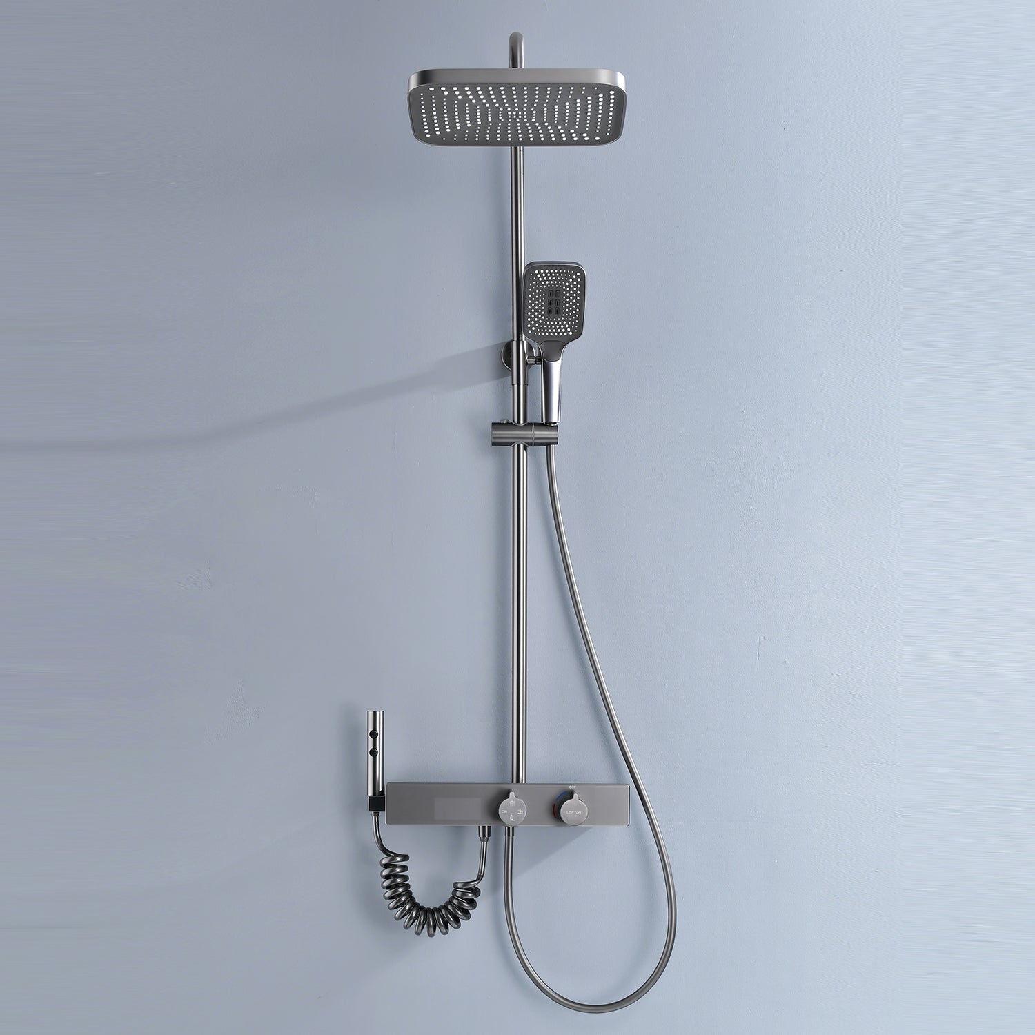 Sistema de ducha termostático Lefton con pantalla de temperatura y 4 modos de salida de agua (sin baterías) SST2205