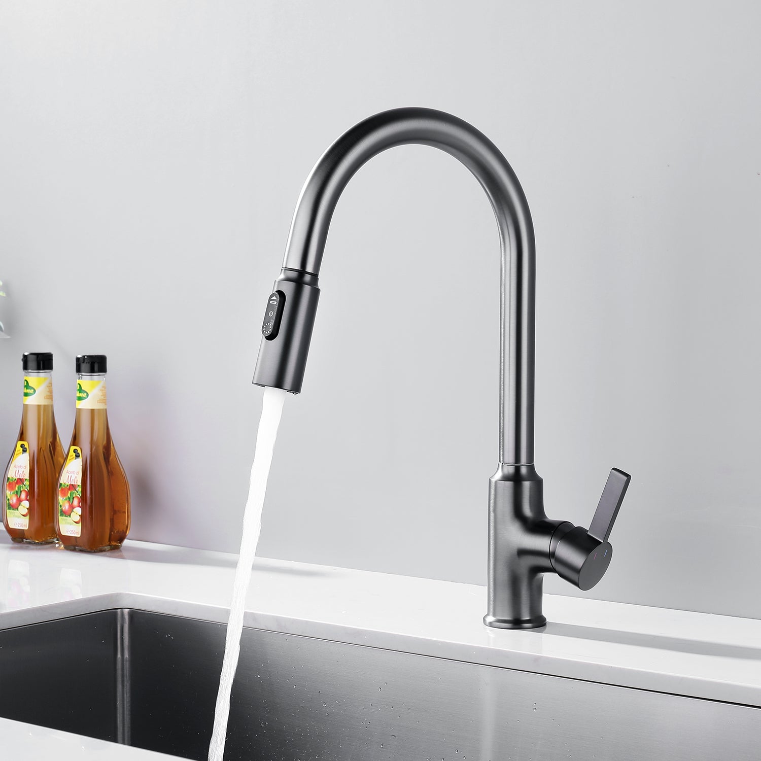 Lefton Pull-Down Kitchen Faucet with 3 Water Modes-KF2204