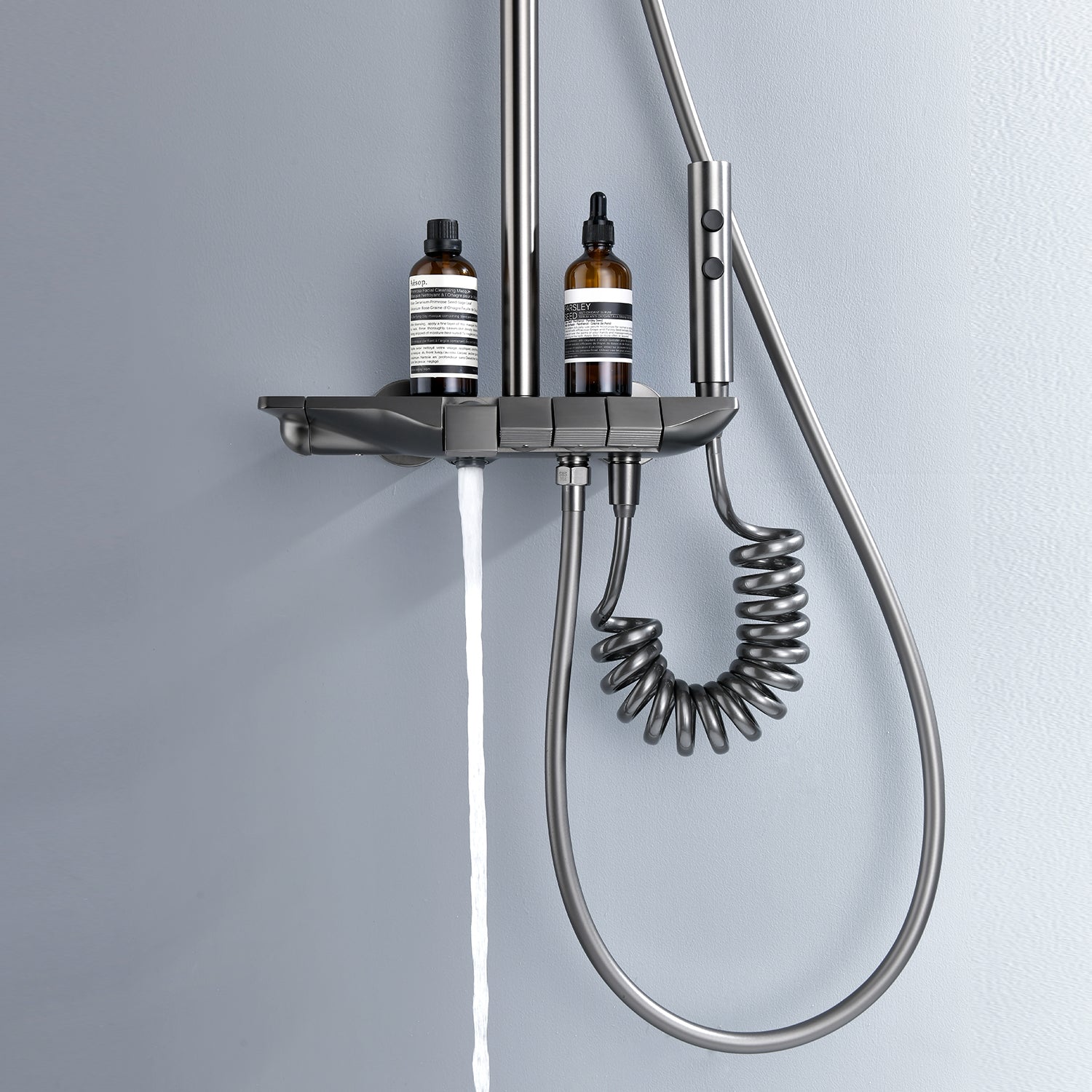 Sistema de ducha termostático Lefton con 4 botones independientes y 4 modos de salida de agua SS2201