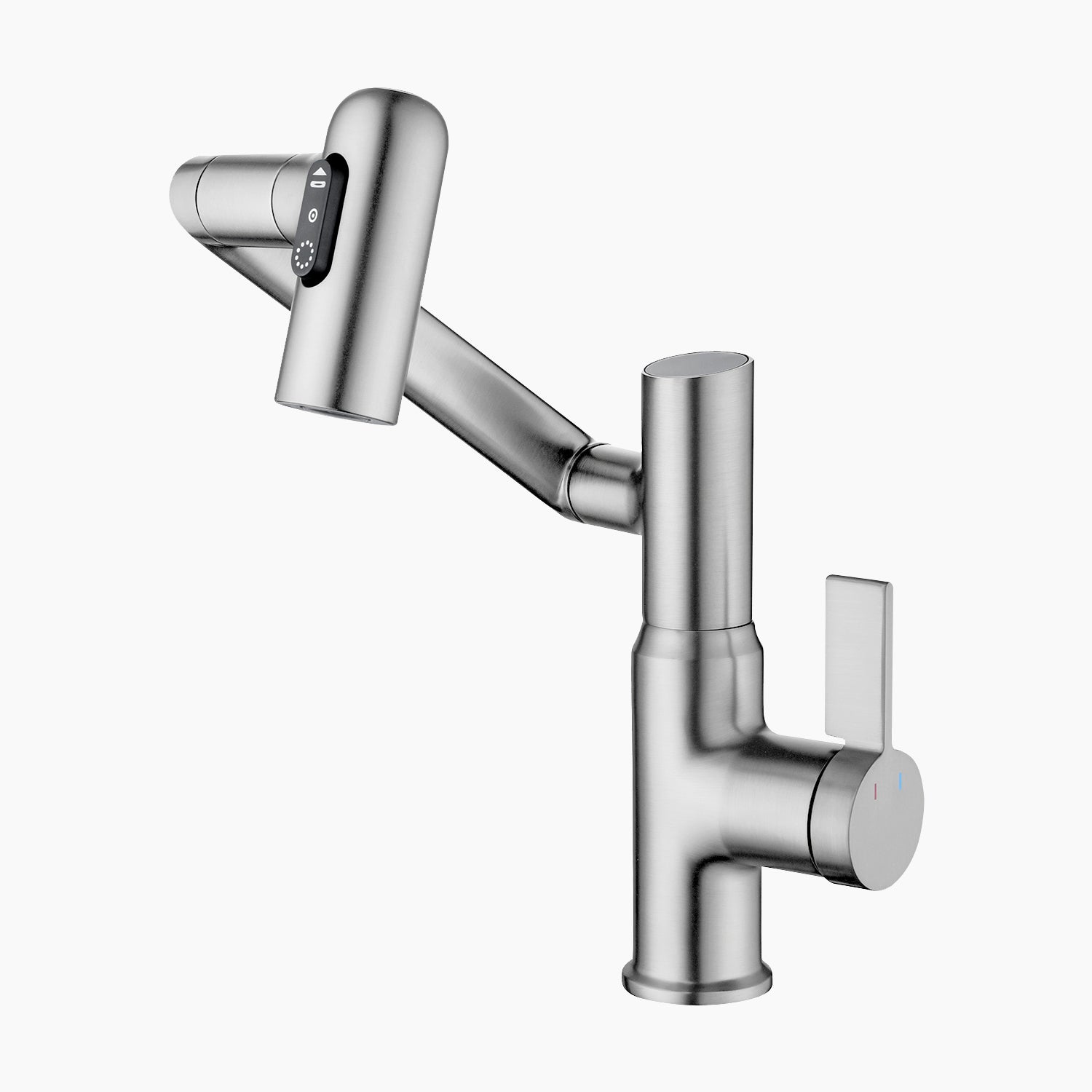Lefton Single-Hole Rotatable Faucet with Temperature Display-BF2204 -Bathroom Faucets- Lefton Home