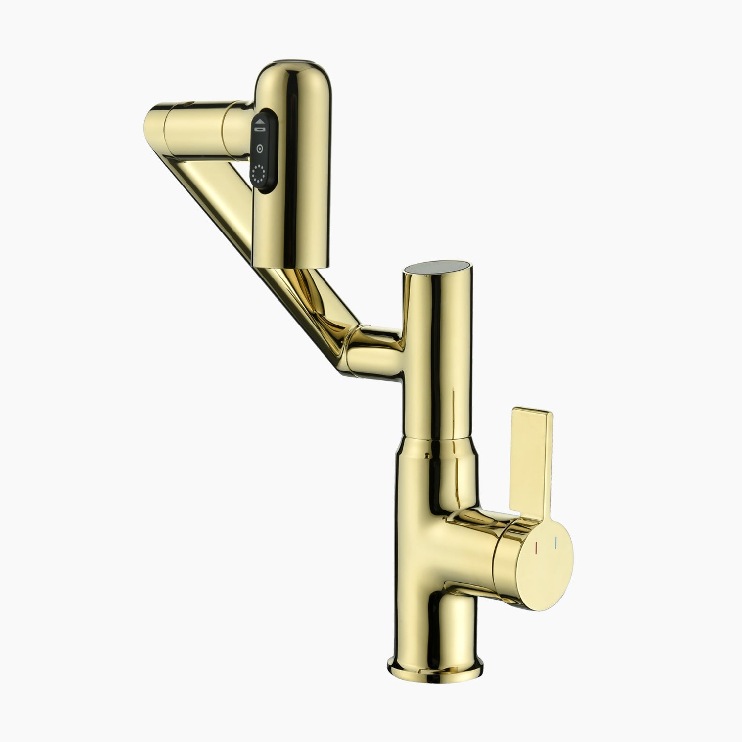 BF2204-5, Lefton Single-Hole Rotatable Faucet with Temperature Display