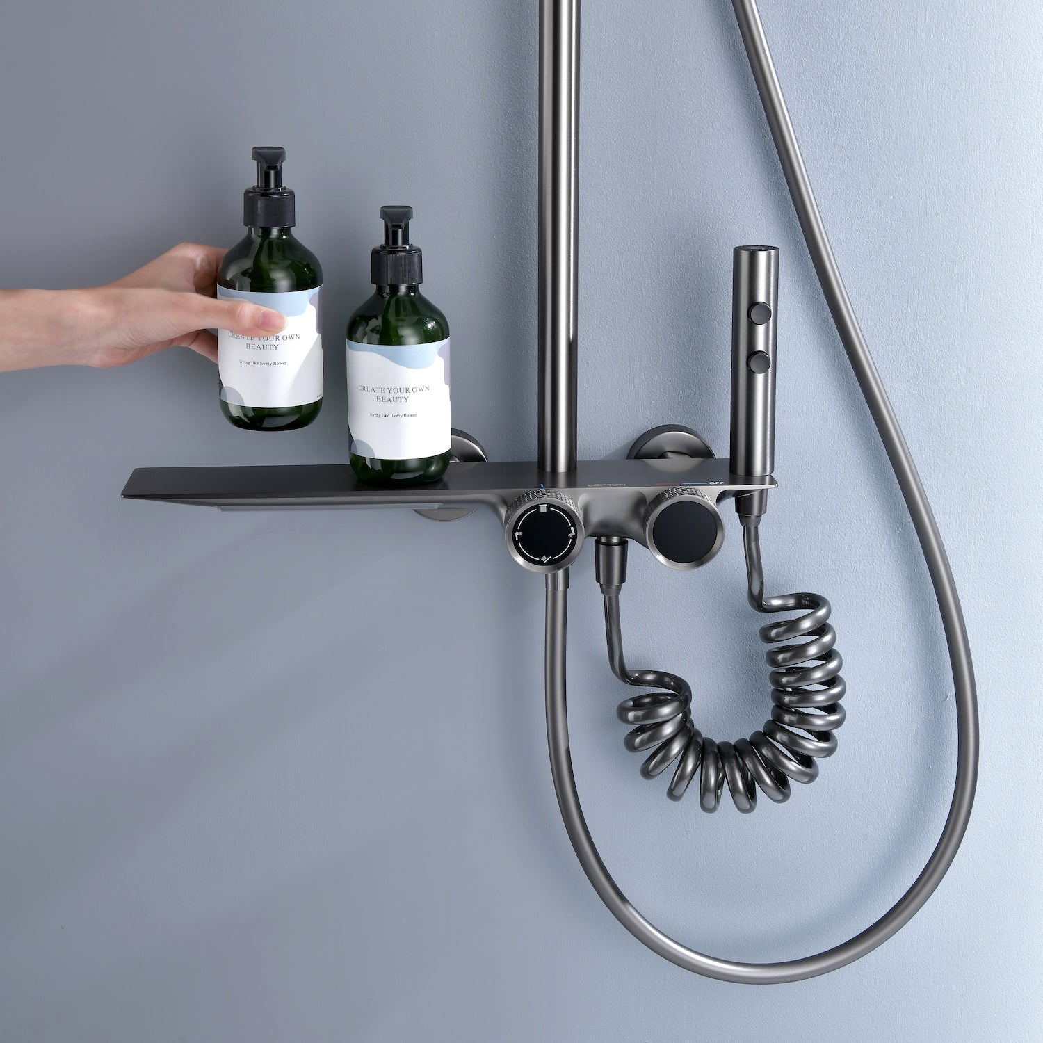 Lefton Smart Shower System with Temperature Display and 4 Water Outlet Modes-SST2201